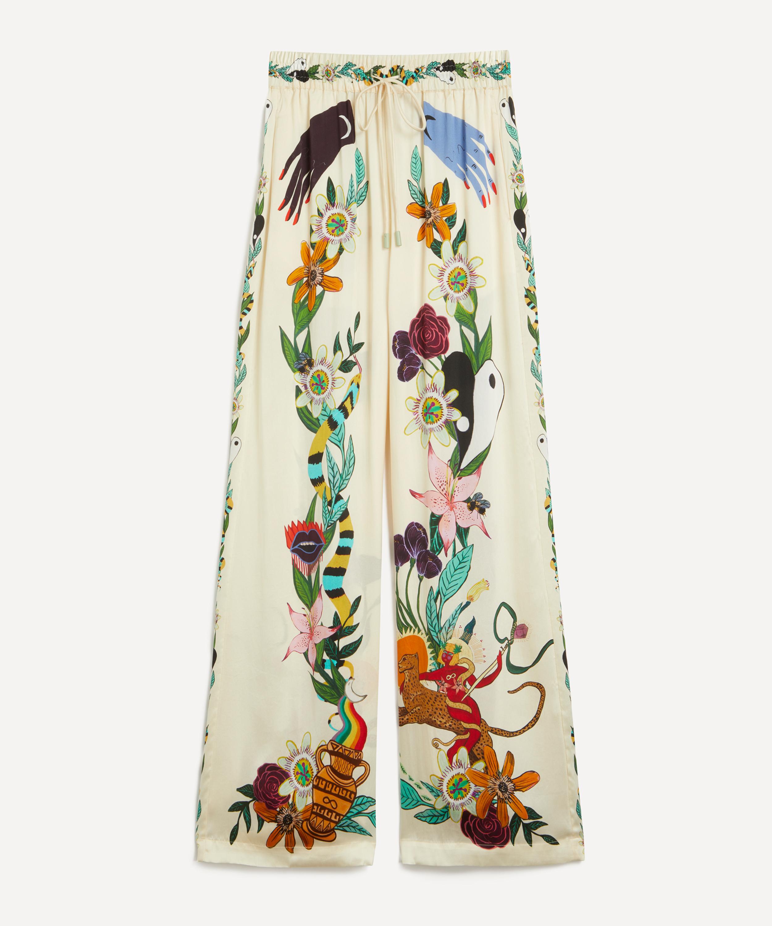 Alemais Women's X Meagan Boyd Printed Wide Leg Trousers