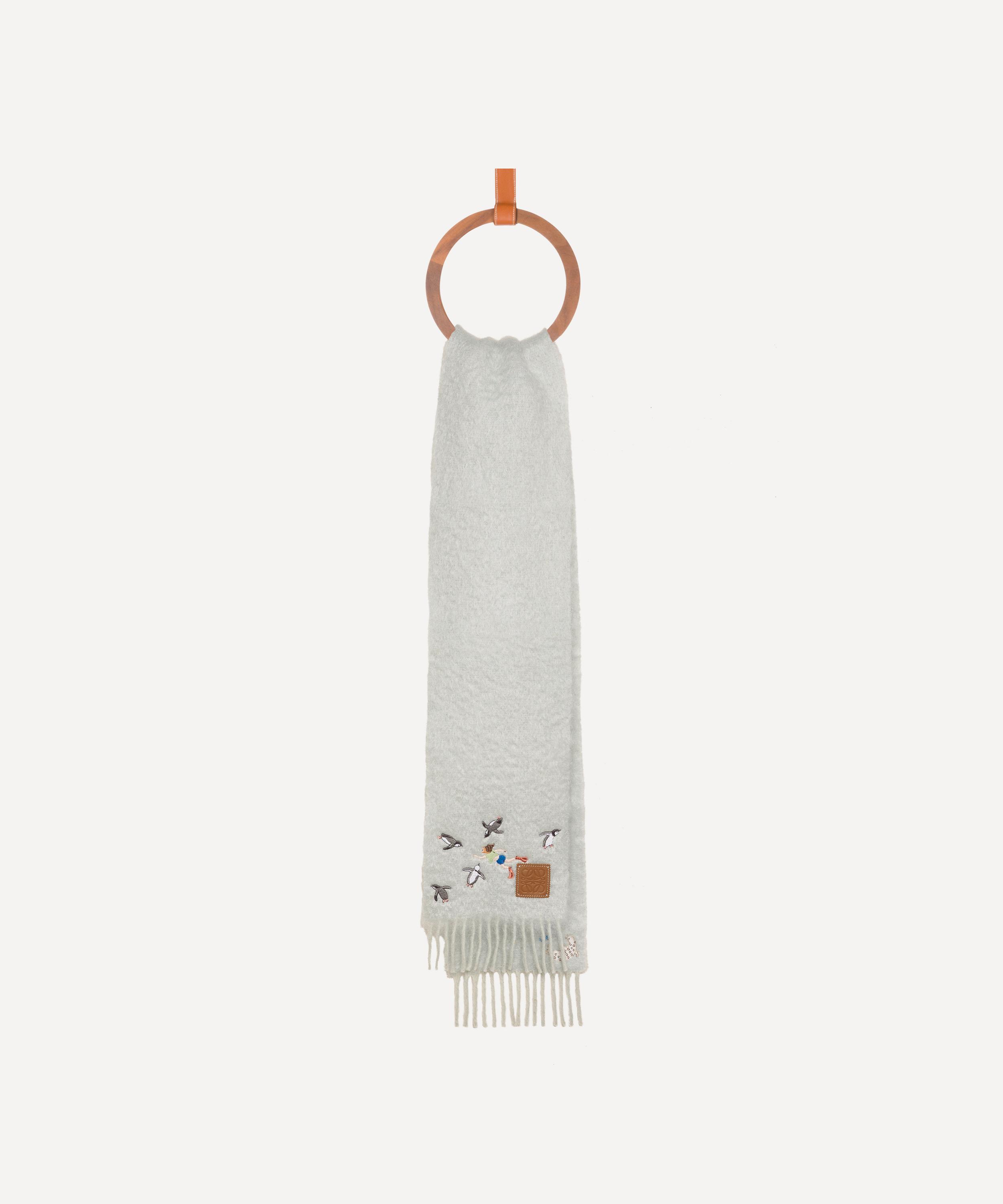 LOEWE LOEWE WOMEN'S PENGUIN MOHAIR-WOOL SCARF 