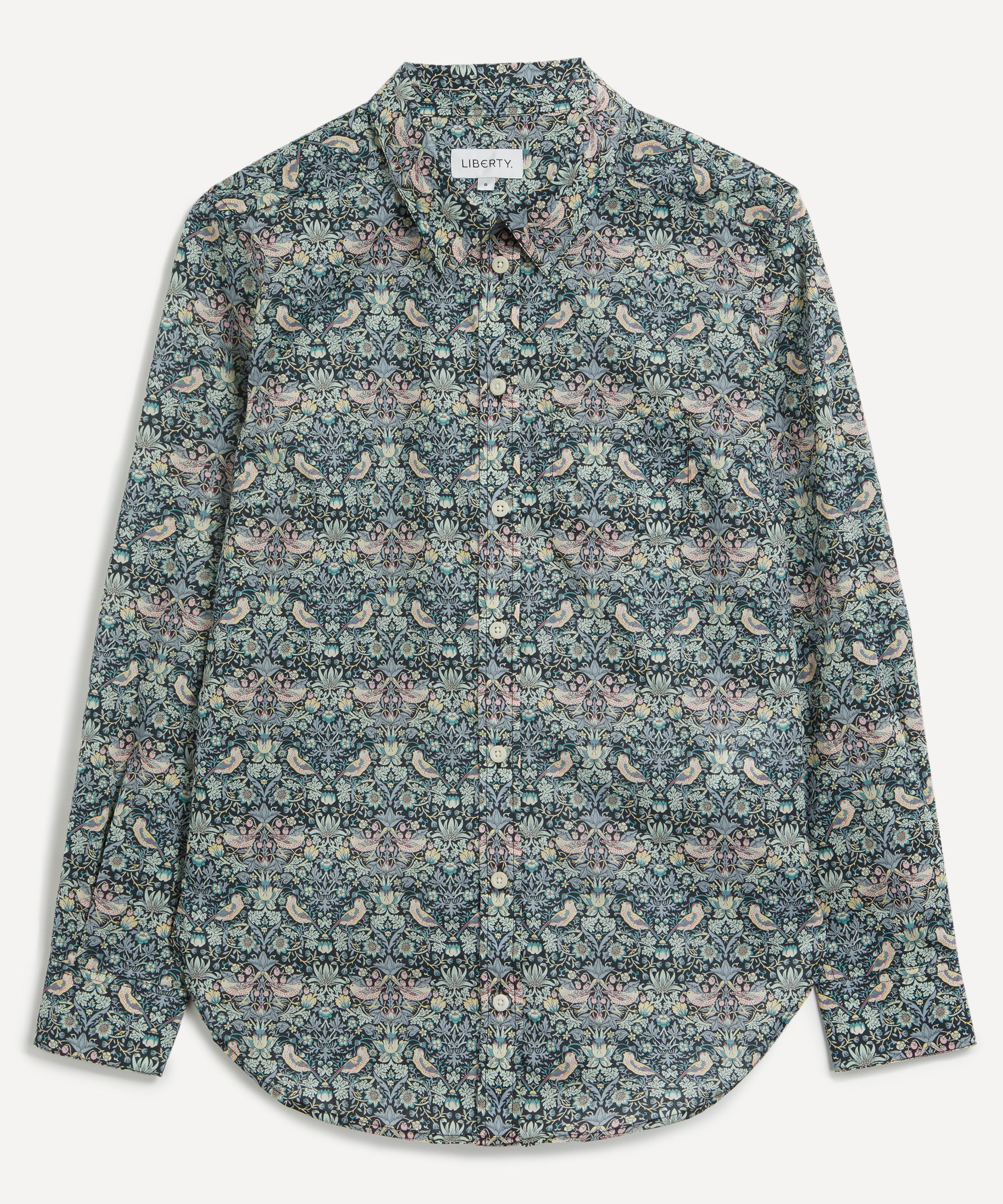 Liberty Women's Strawberry Thief Fitted Shirt In Gray