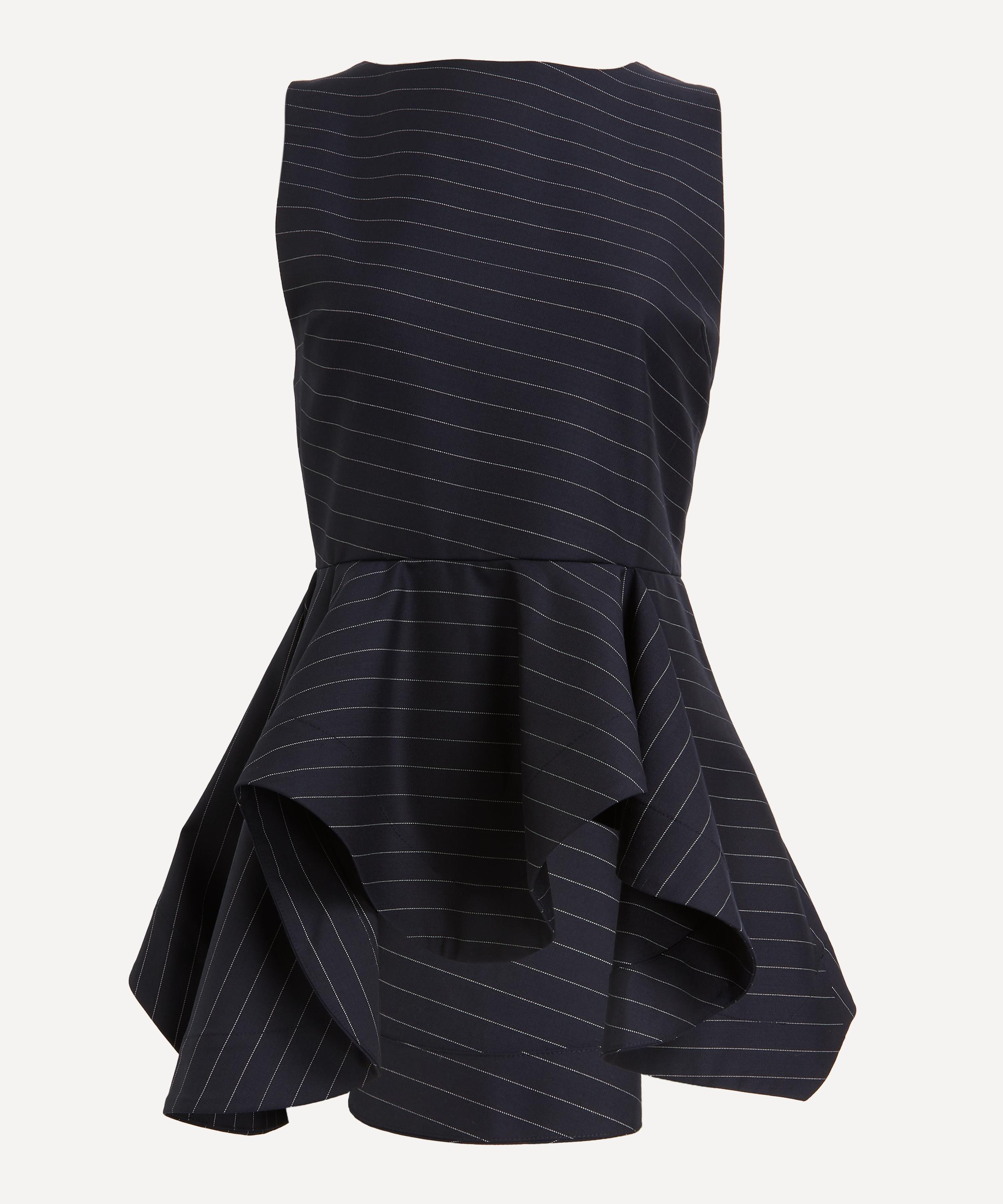 Jw Anderson Sleeveless Wool-blend Peplum Top