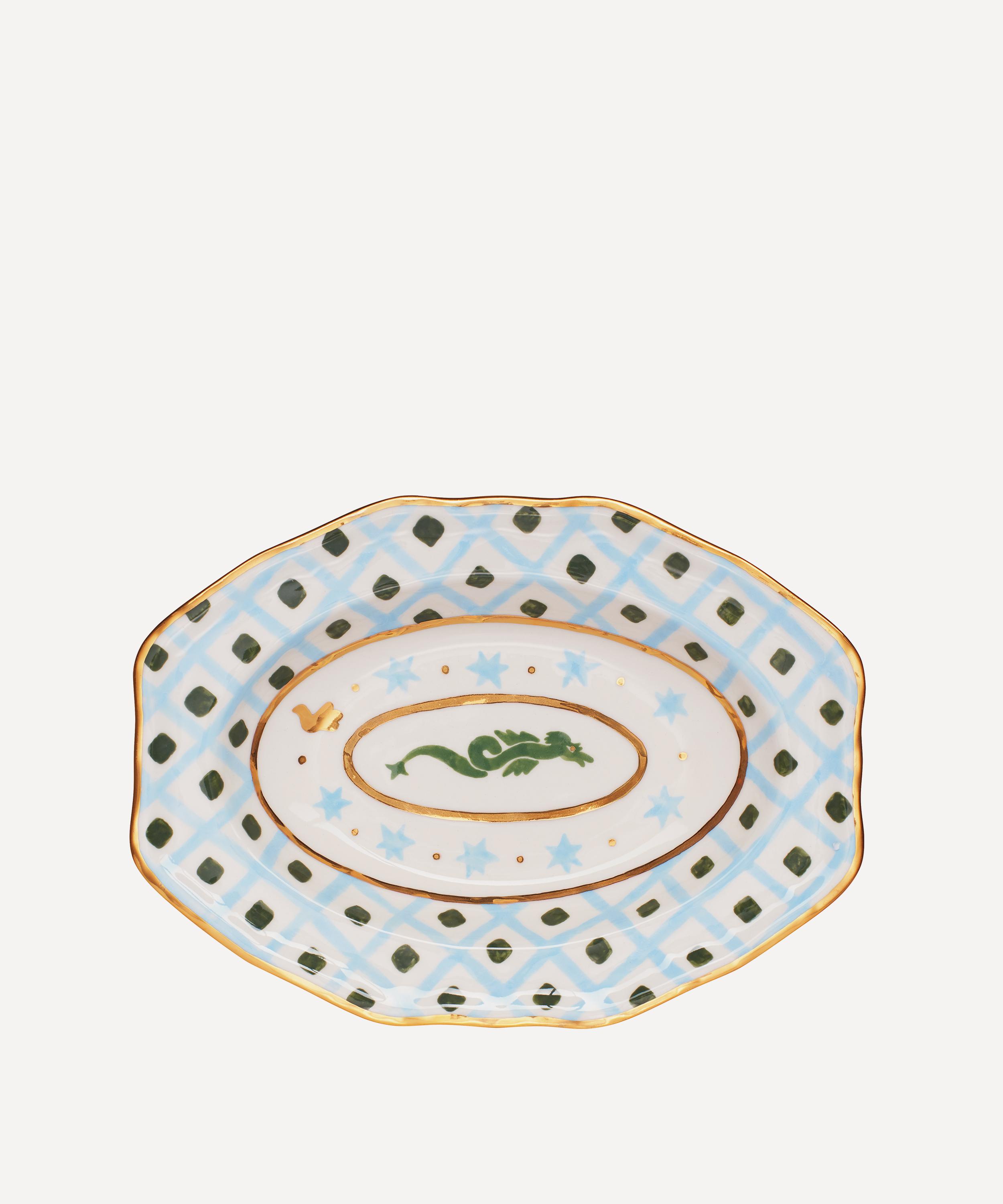 GUNIA PROJECT GUNIA PROJECT CURVY PLATE WITH DRAGON MOTIF 