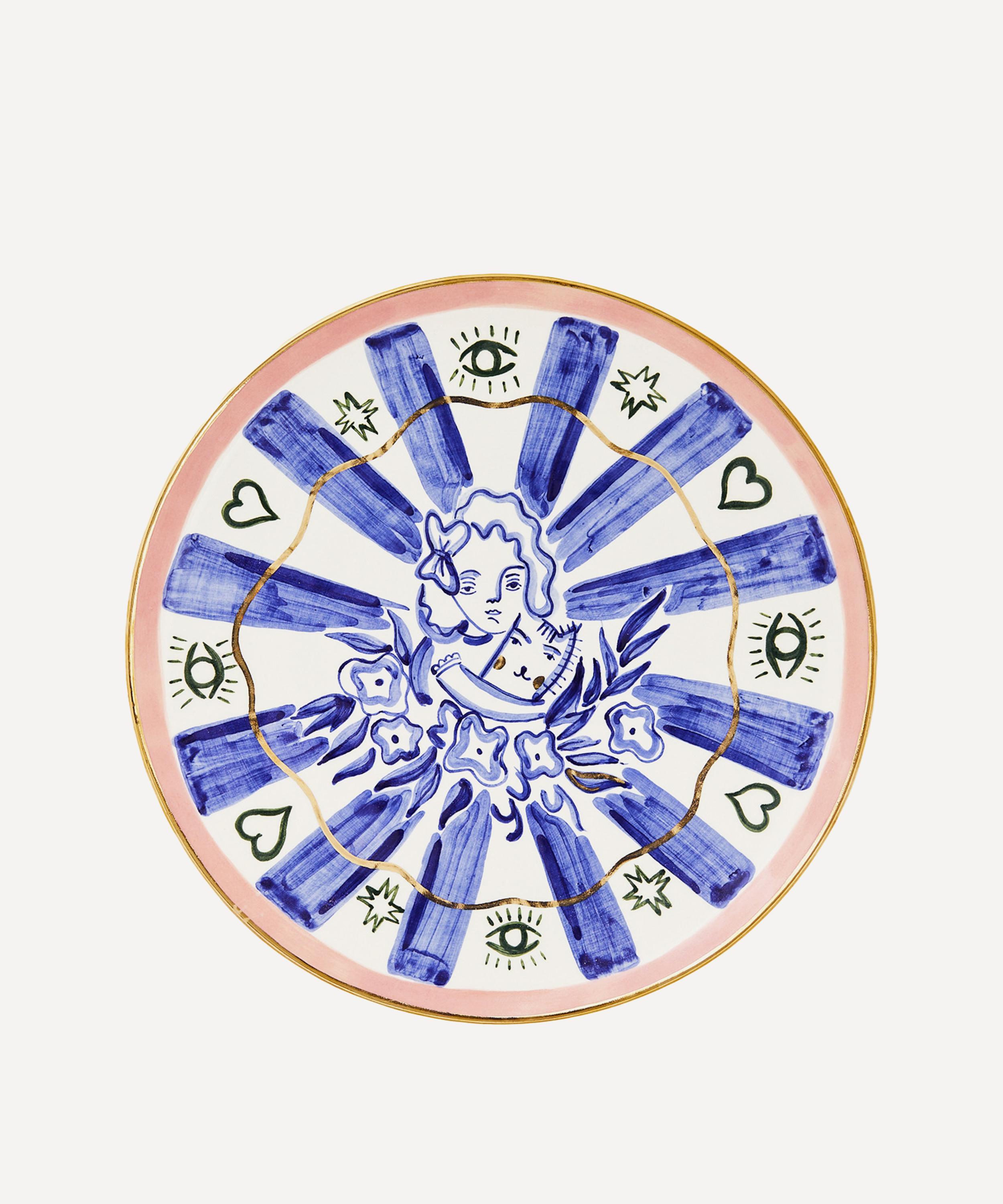 GUNIA PROJECT GUNIA PROJECT RABBIT PLATE WITH GIRL MOTIF 