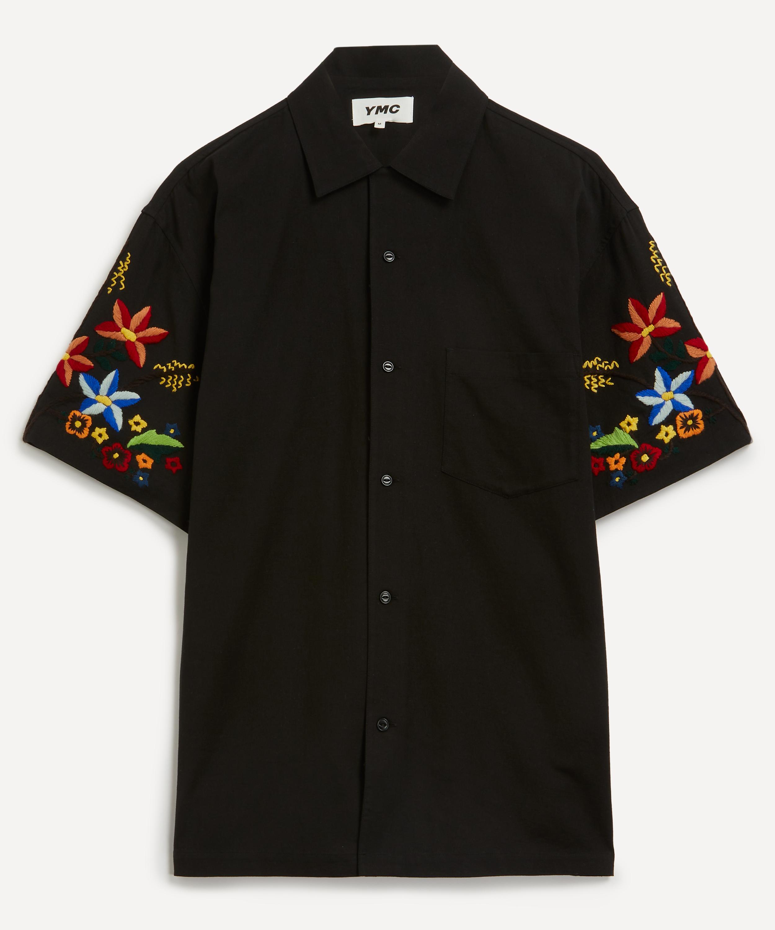 Ymc You Must Create Ymc Mens Idris Short-sleeve Embroidered Shirt