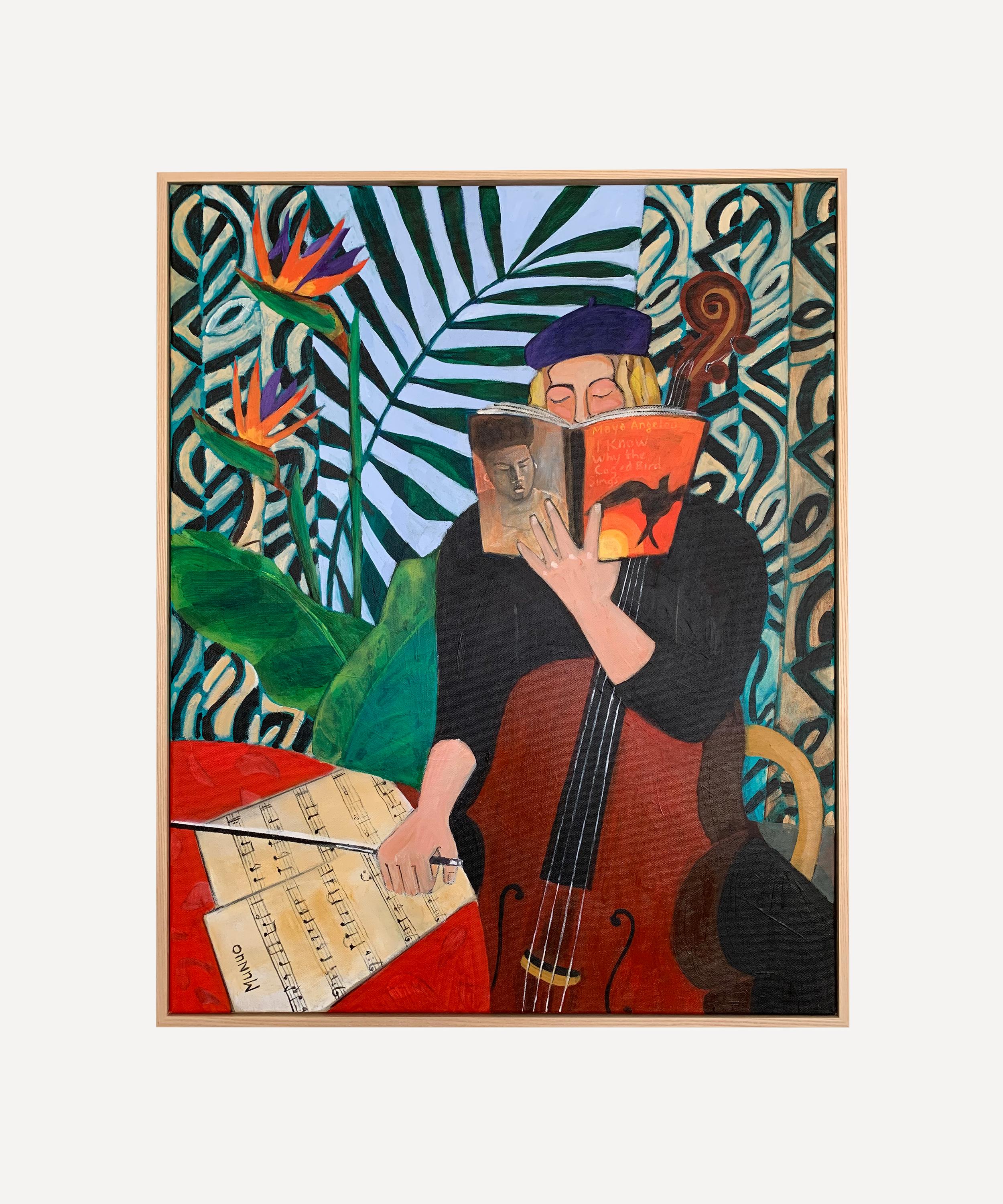NAOMI MUNUO NAOMI MUNUO I KNOW WHY THE CADGED BIRD SINGS 2023 ORIGINAL FRAMED ARTWORK 