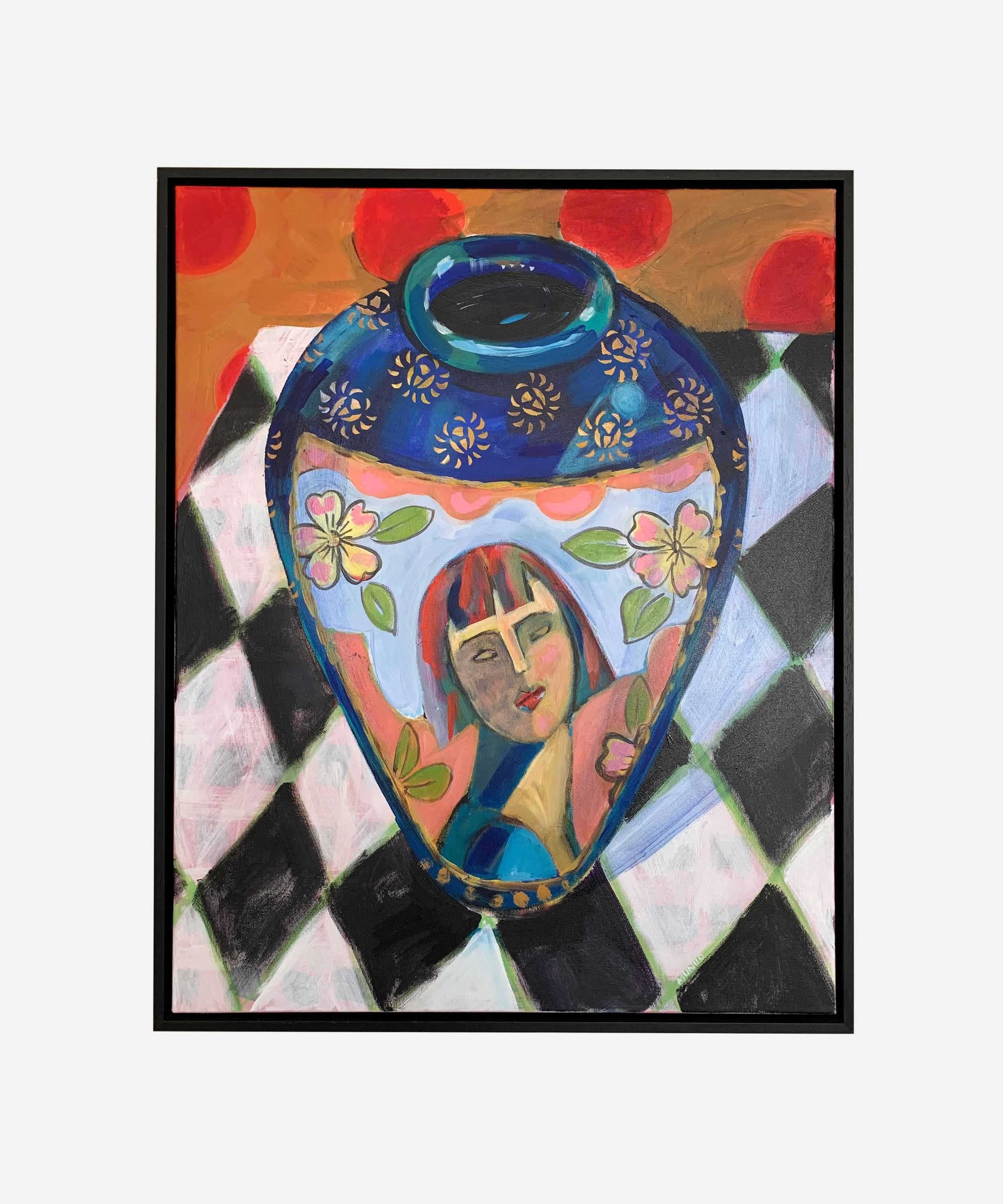 NAOMI MUNUO NAOMI MUNUO SATSUMA VASE 12 2023 ORIGINAL FRAMED ARTWORK 