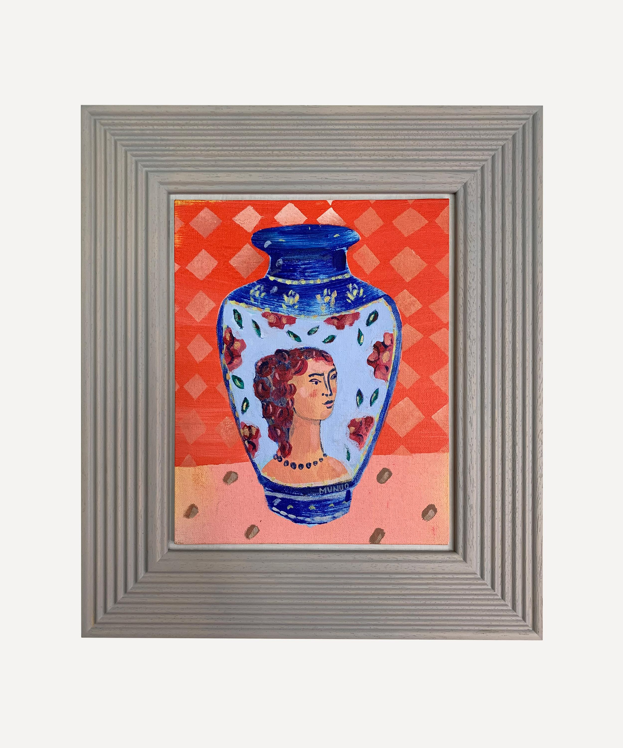 Naomi Munuo Satsuma Vase With Love And Romance 2023 Original Framed Artwork