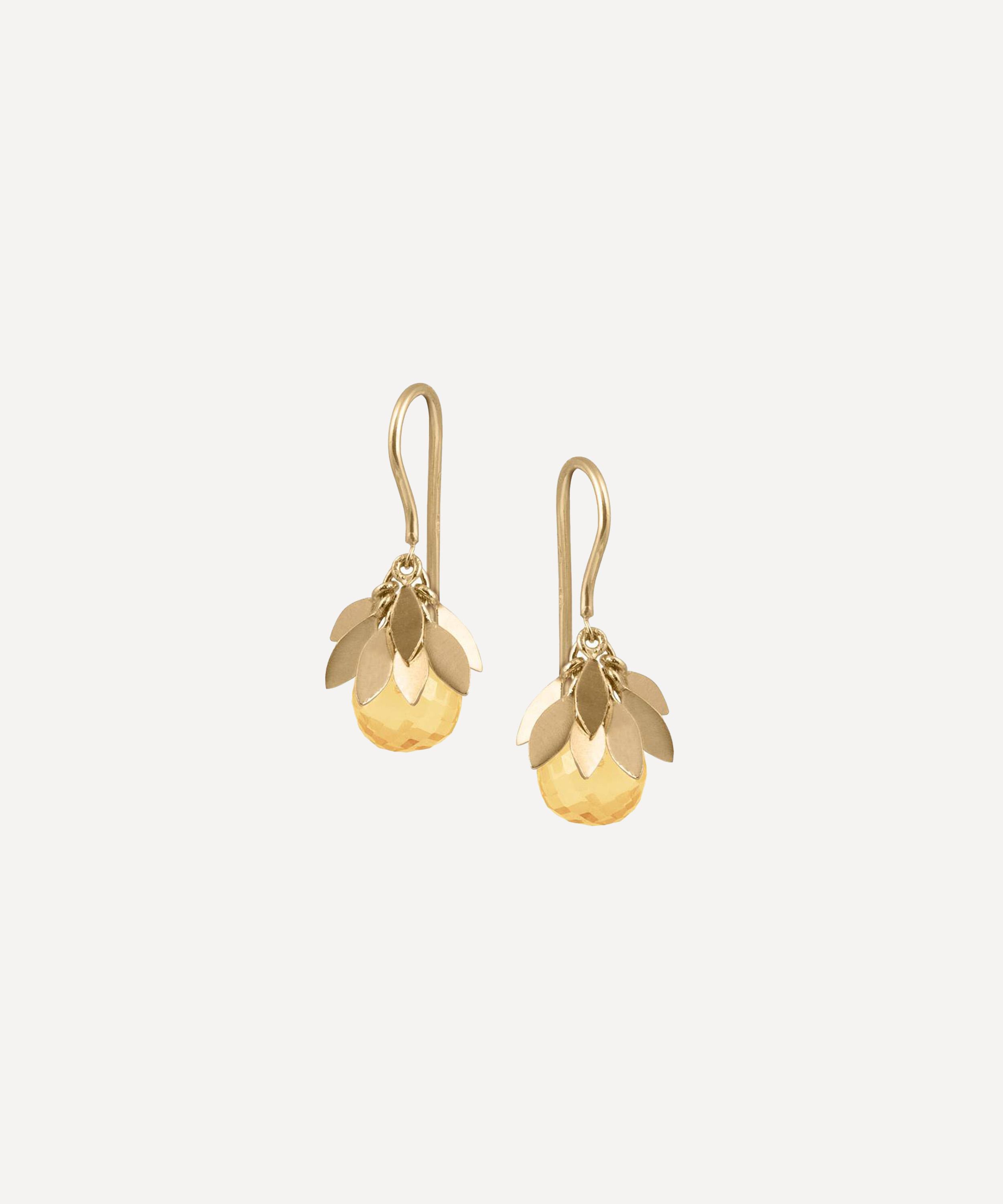 Atelier Vm 18ct Gold Sissi Citrine Quartz Earring