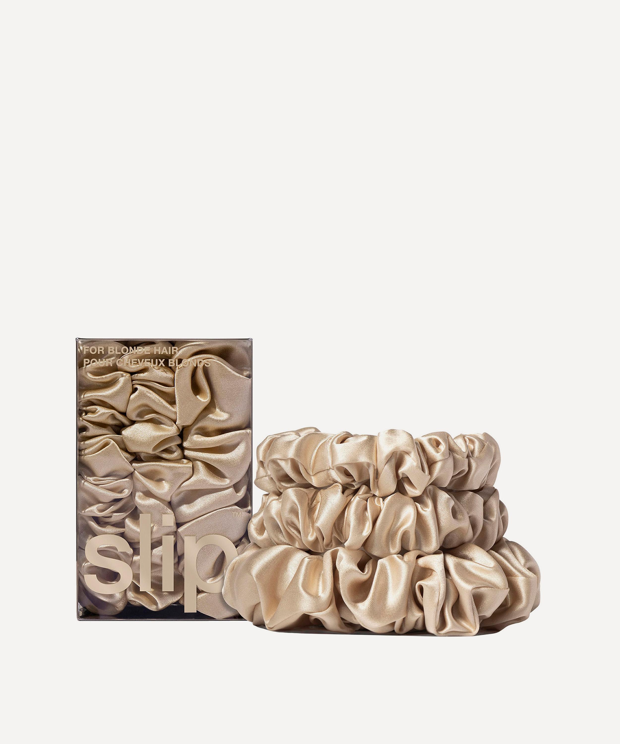 Slip Back To Basics Blonde Skinny Silk Scrunchies