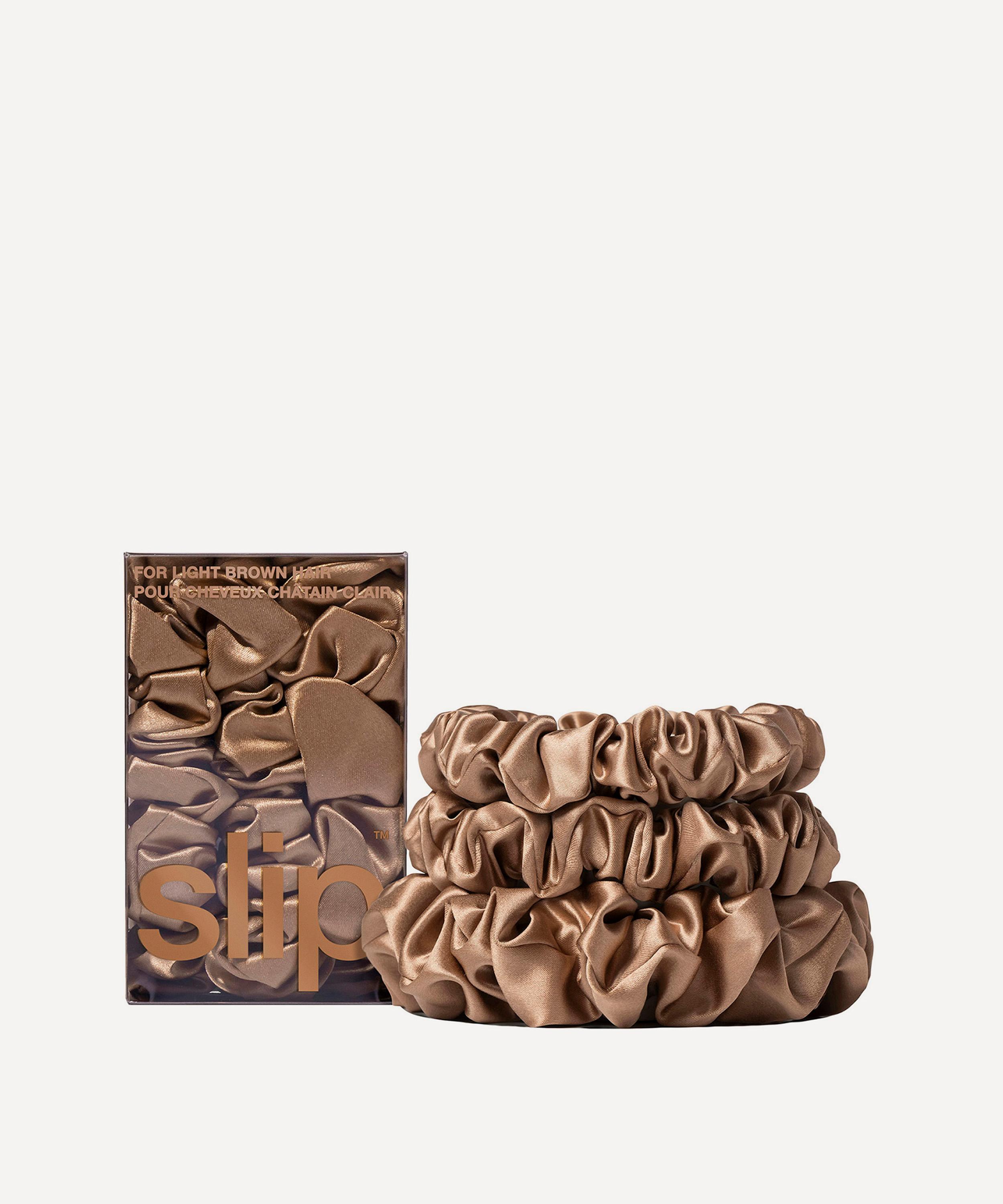 Slip Back To Basics Light Brown Skinny Silk Scrunchies