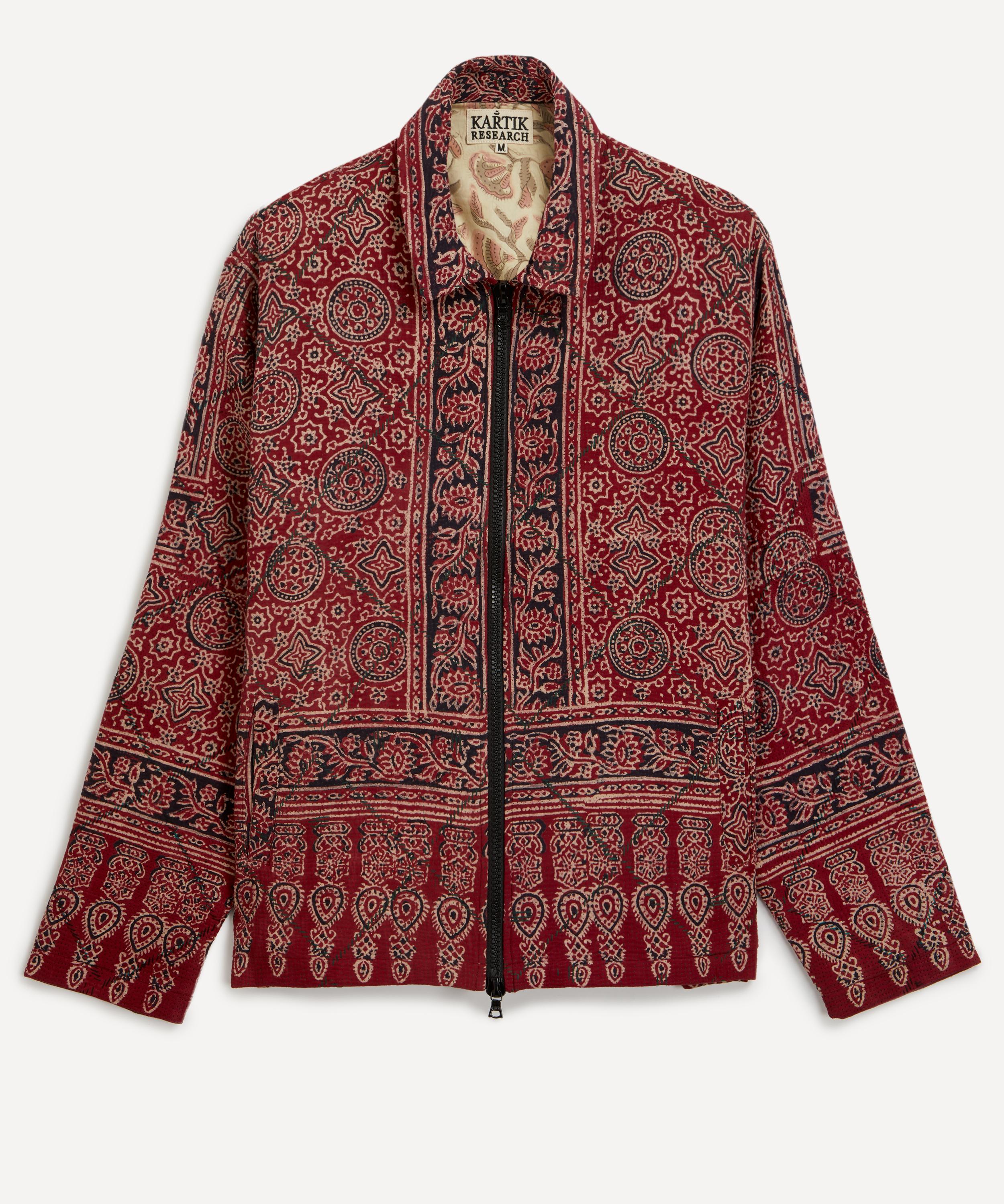 Shop Kartik Research Mens Kantha Embroidered Paisley Jacket