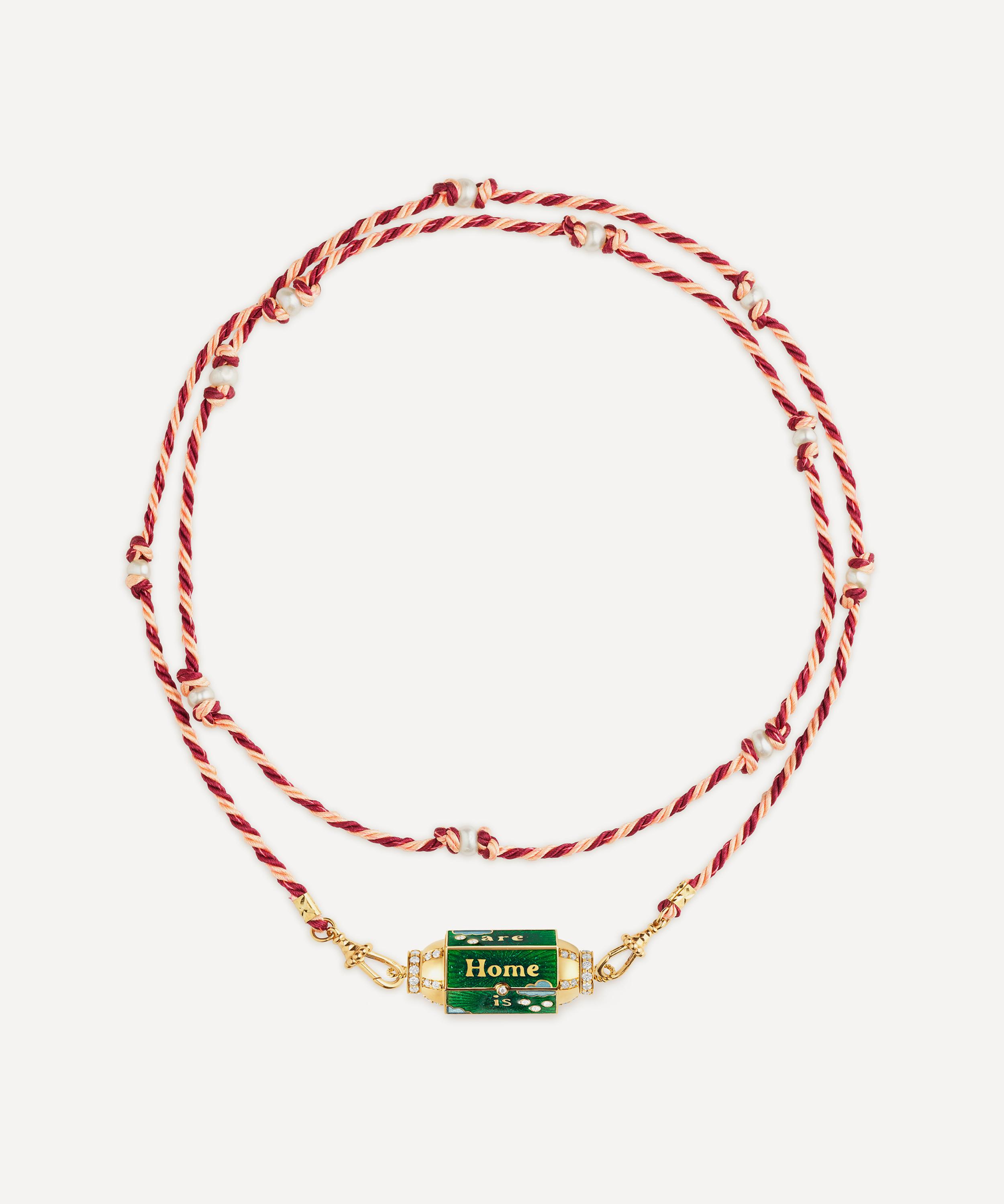 MARIE LICHTENBERG MARIE LICHTENBERG 18CT GOLD HOME LOCKET NECKLACE 