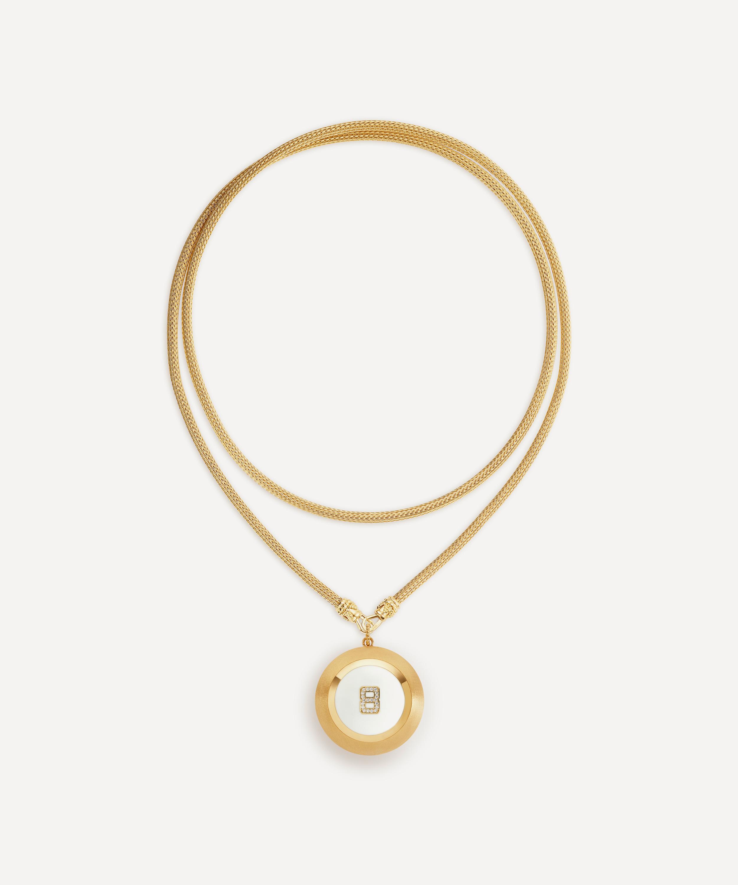 MARIE LICHTENBERG MARIE LICHTENBERG 18CT GOLD MAGIC 8 BALL PENDANT NECKLACE 
