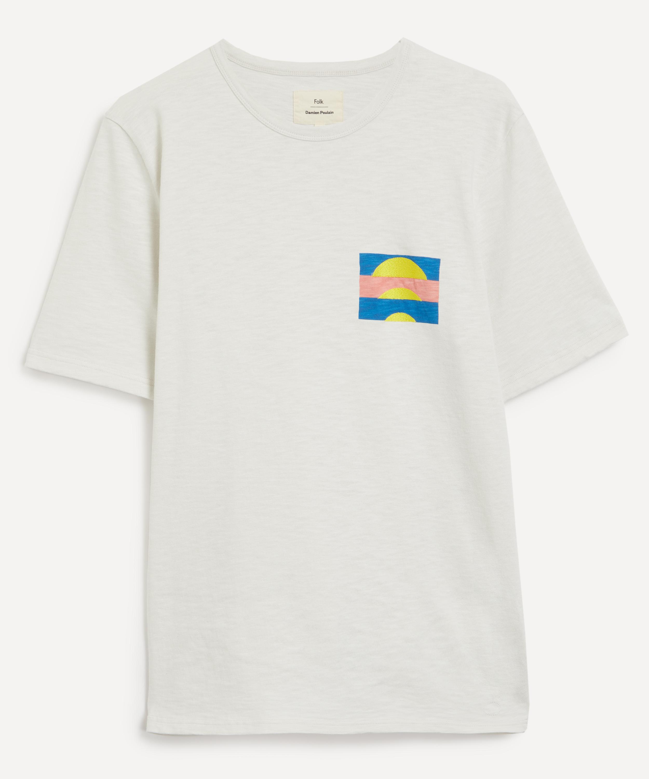 Folk Mens Slub Embroidery T-shirt
