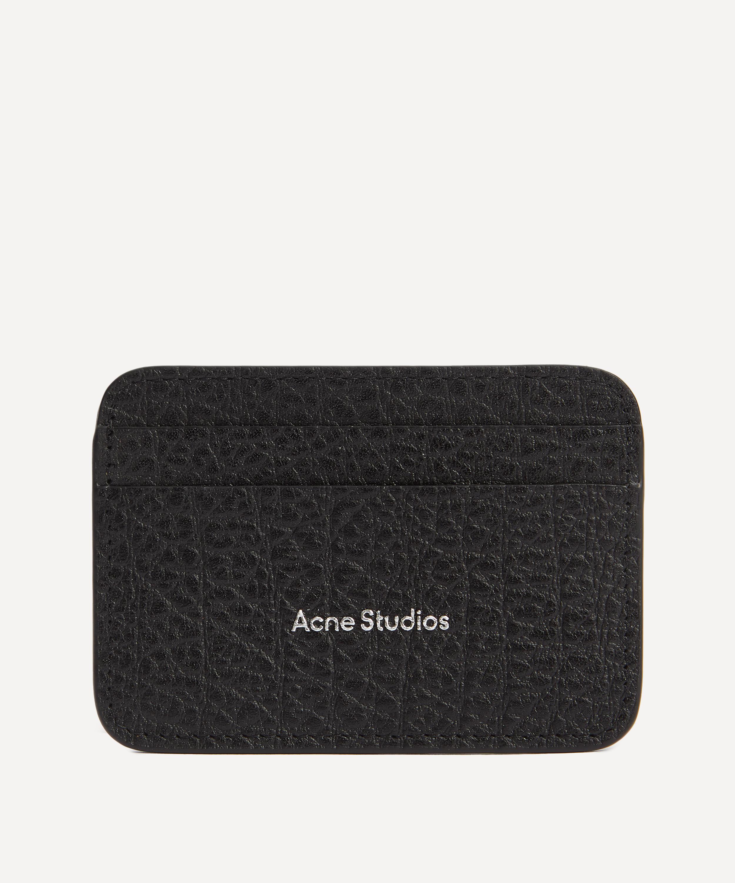 ACNE STUDIOS ACNE STUDIOS WOMEN'S LOGO GRAINED LEATHER CARD HOLDER 