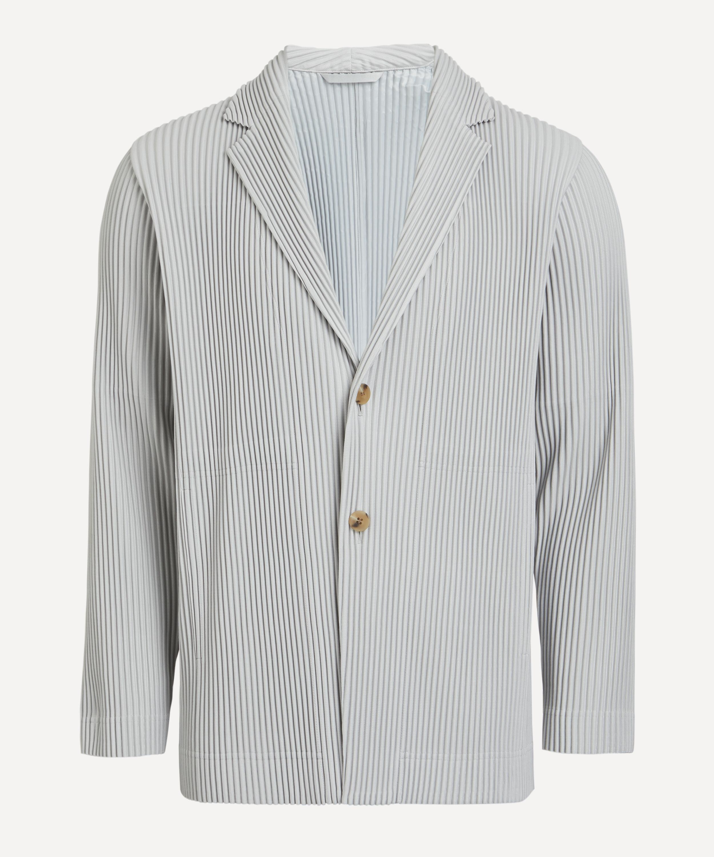 Issey Miyake Homme Plisse  Mens Core Pleated Long Blazer