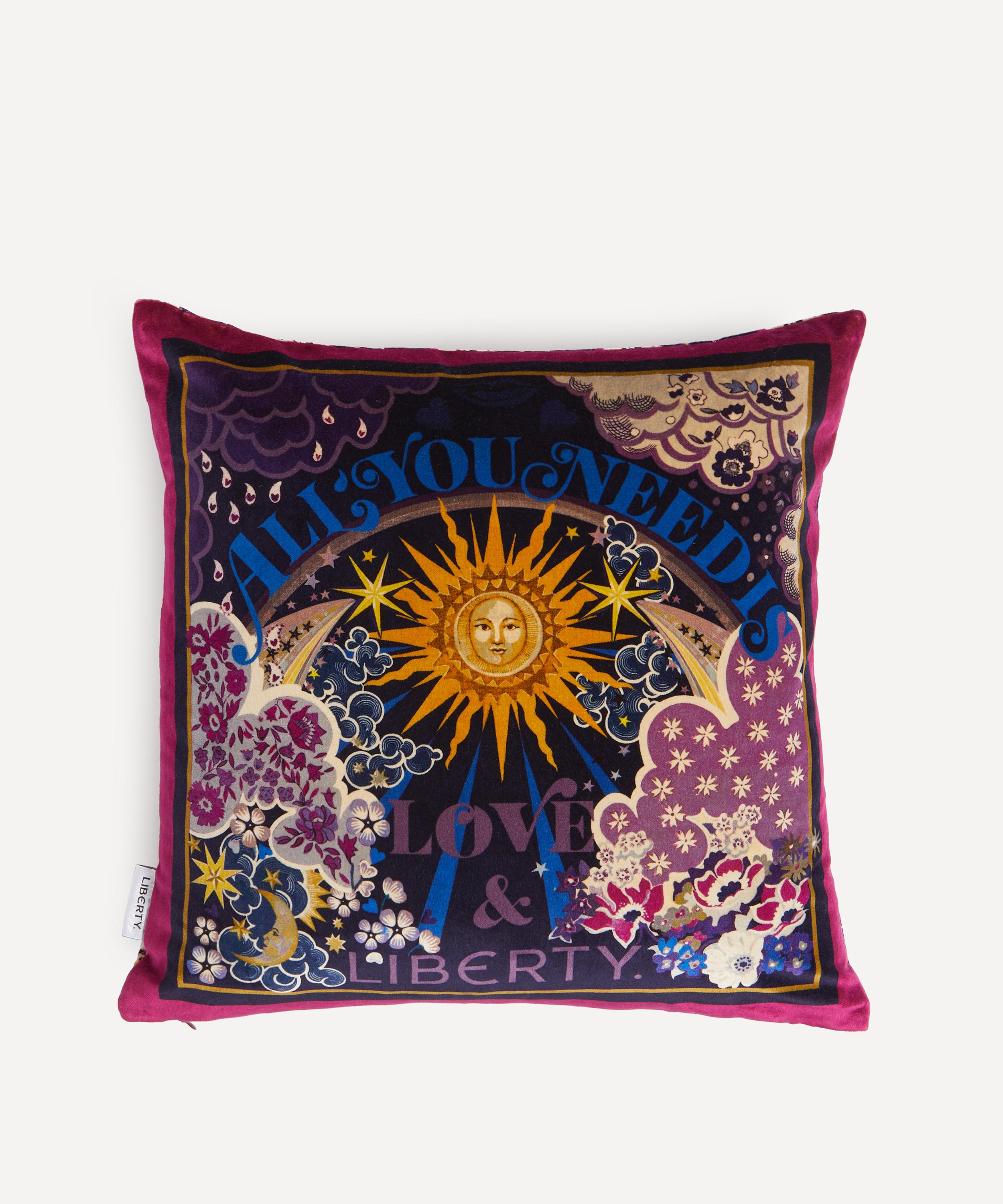 Liberty The Power Of Love And  Square Velvet Cushion
