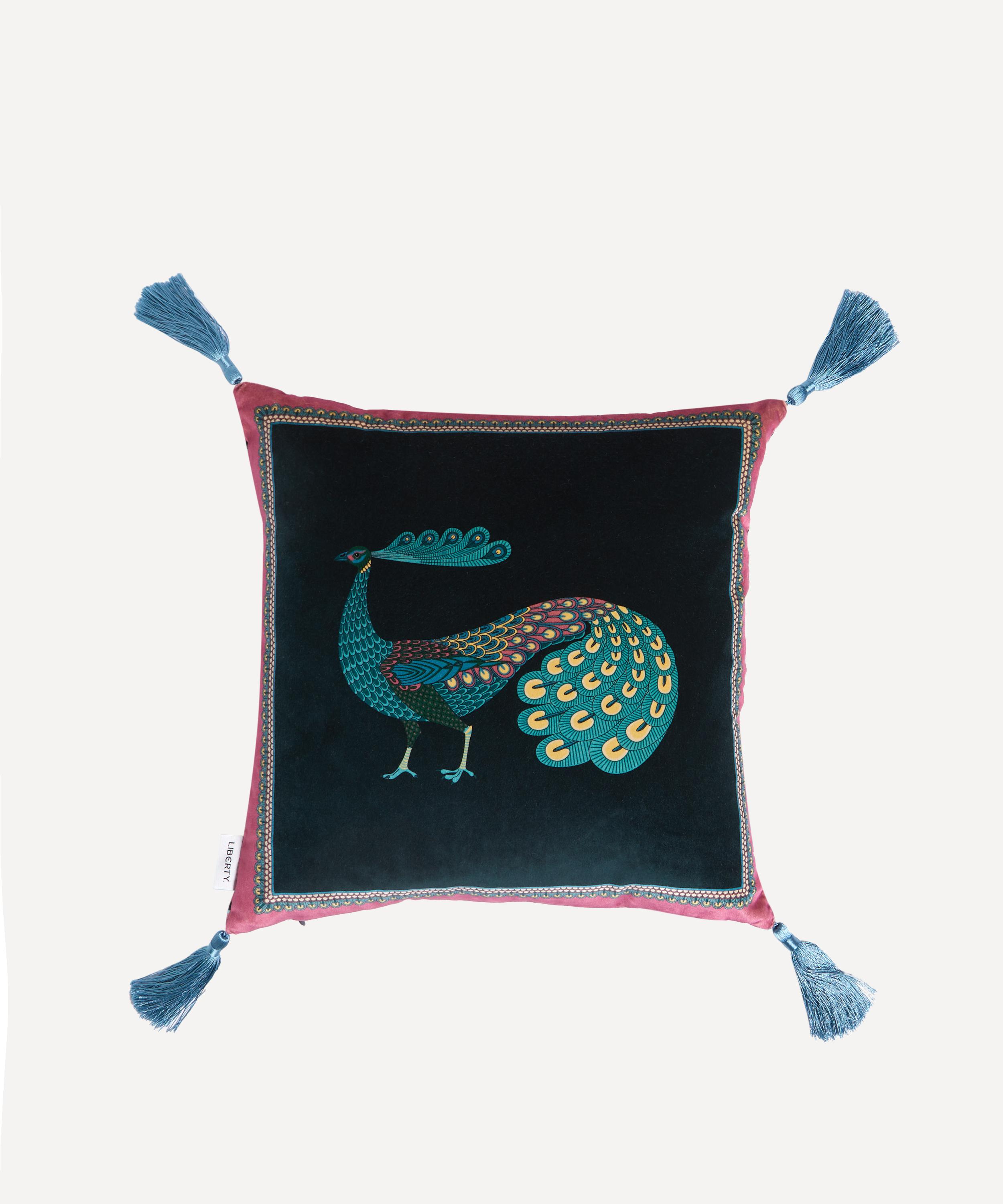 Liberty Peacock Garden Velvet Cushion
