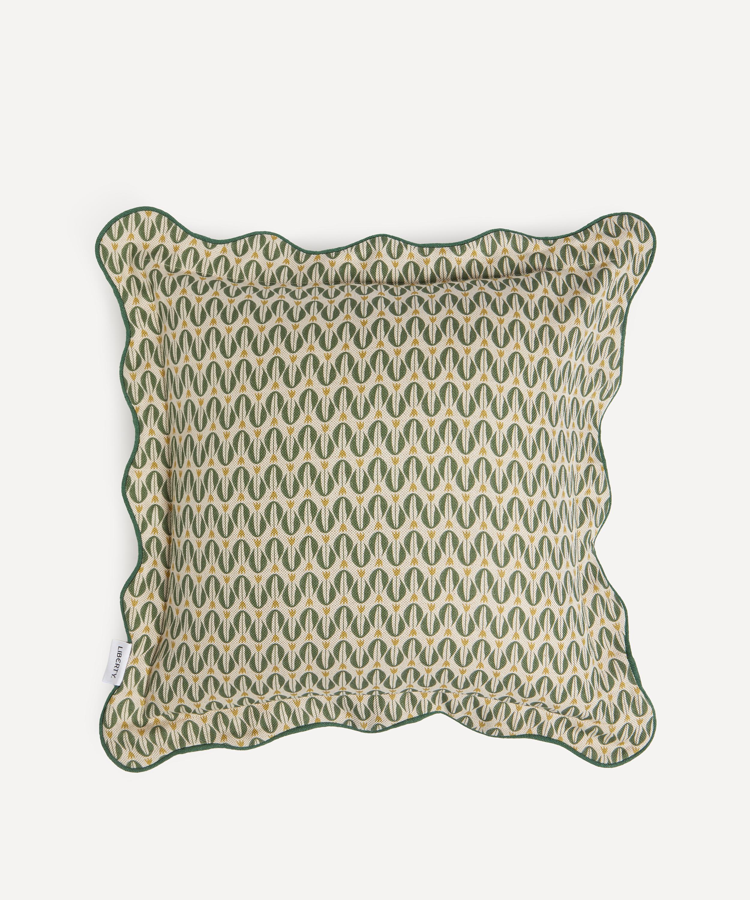 LIBERTY LIBERTY LUTEA SQUARE CUSHION IN LINCHEN 