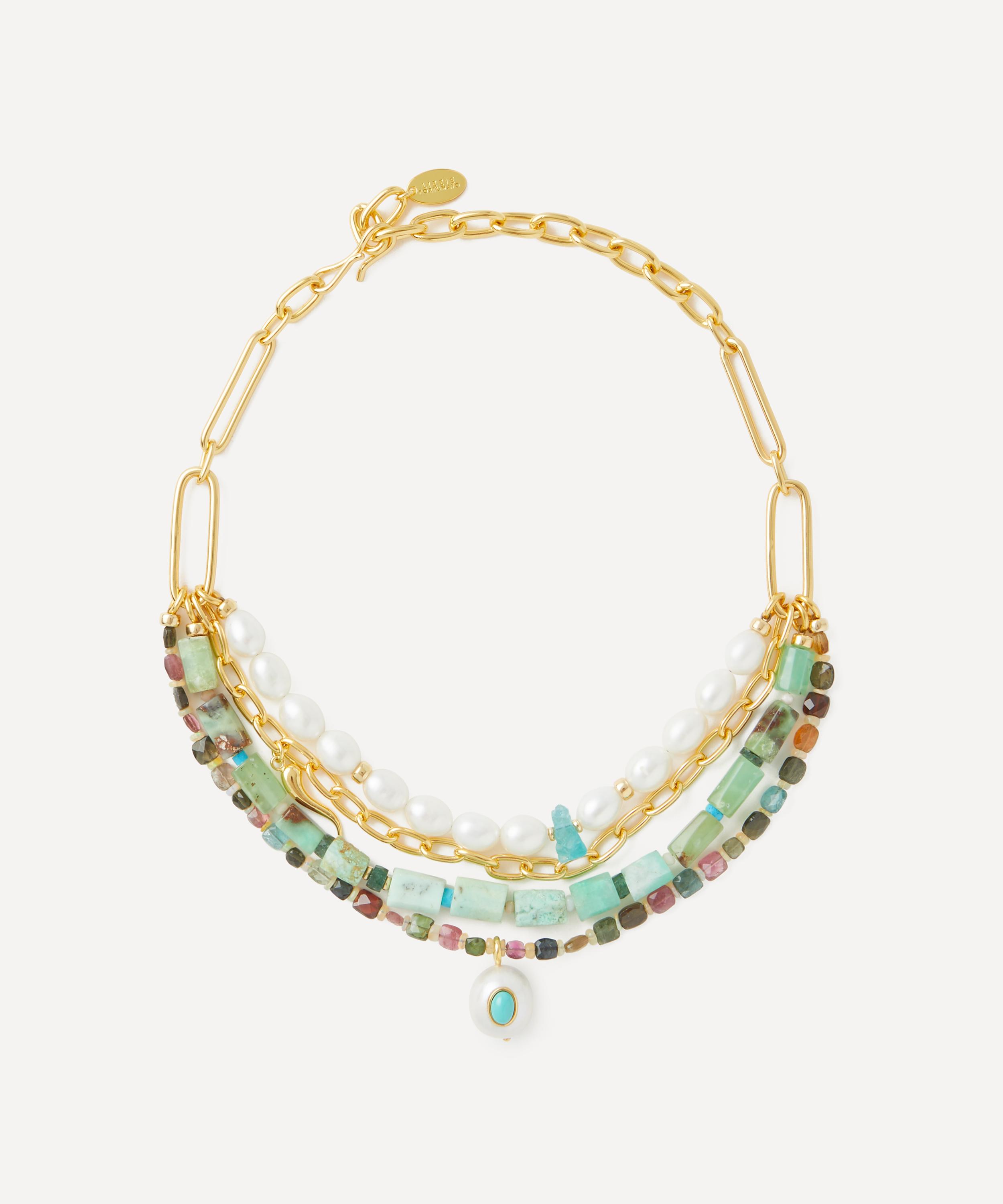 Shop Lizzie Fortunato Gold-plated Vizcaya Beaded Necklace