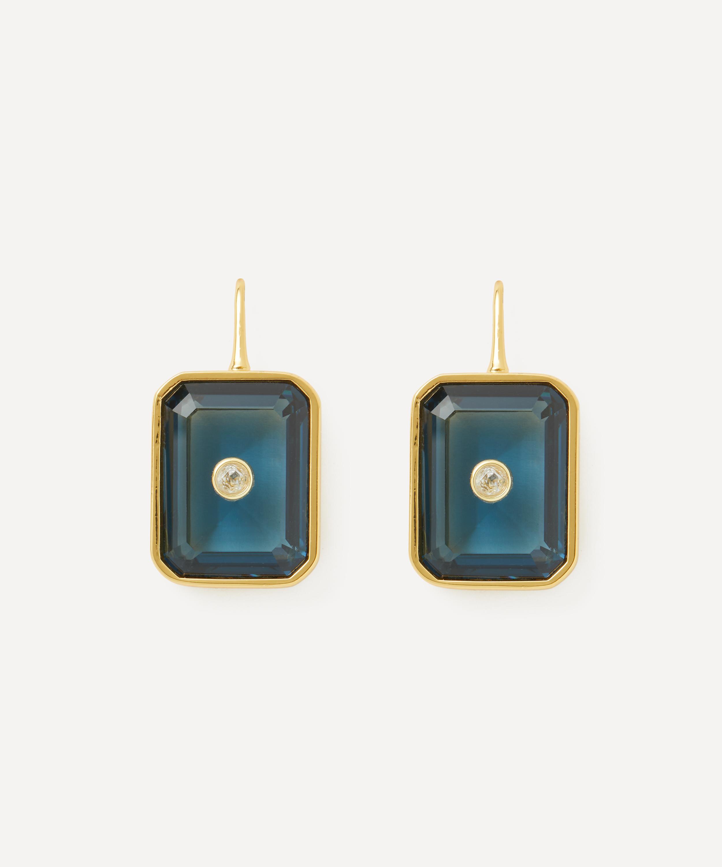 LIZZIE FORTUNATO LIZZIE FORTUNATO GOLD-PLATED TILE DROP EARRINGS 