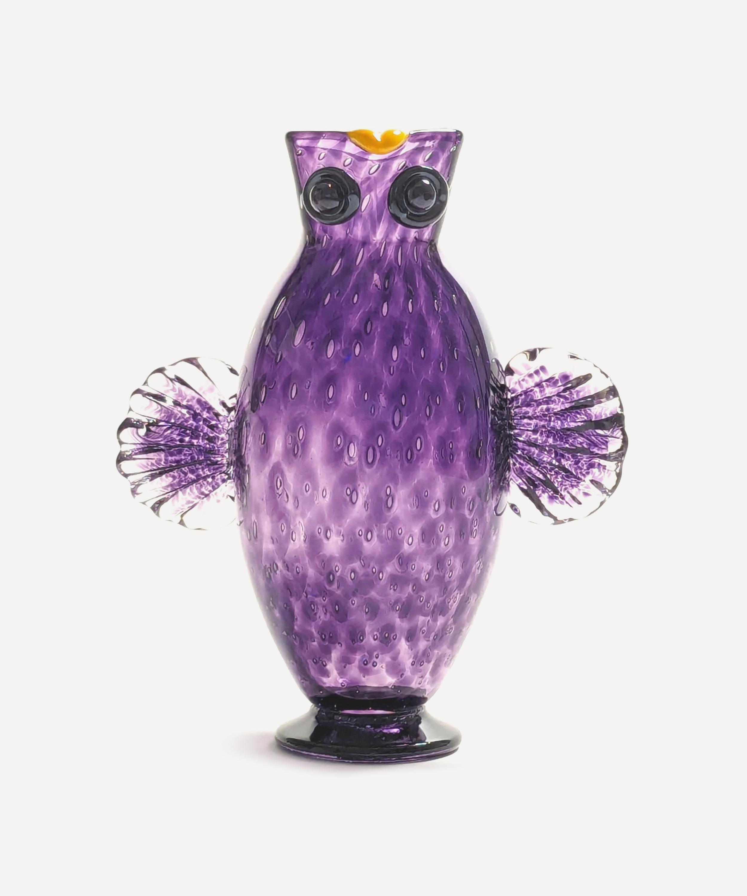 STEWART HEARN STEWART HEARN GLASS OWL JUG 