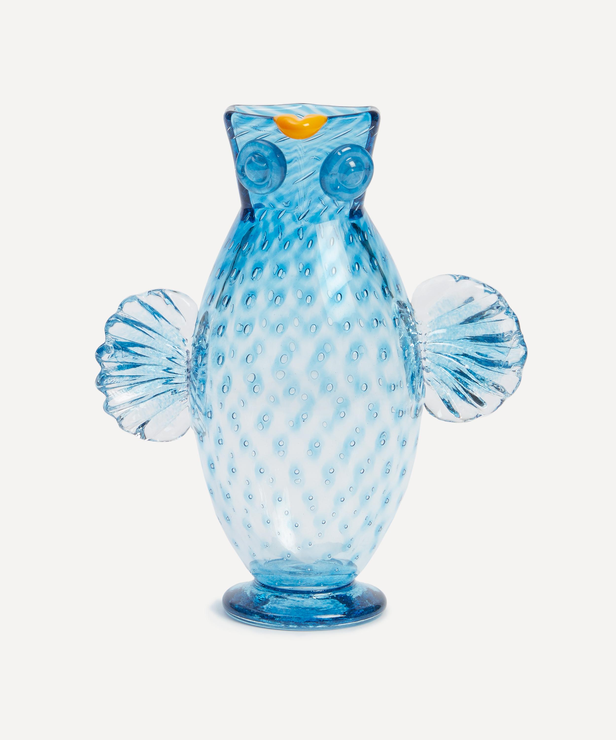 STEWART HEARN STEWART HEARN GLASS OWL JUG 