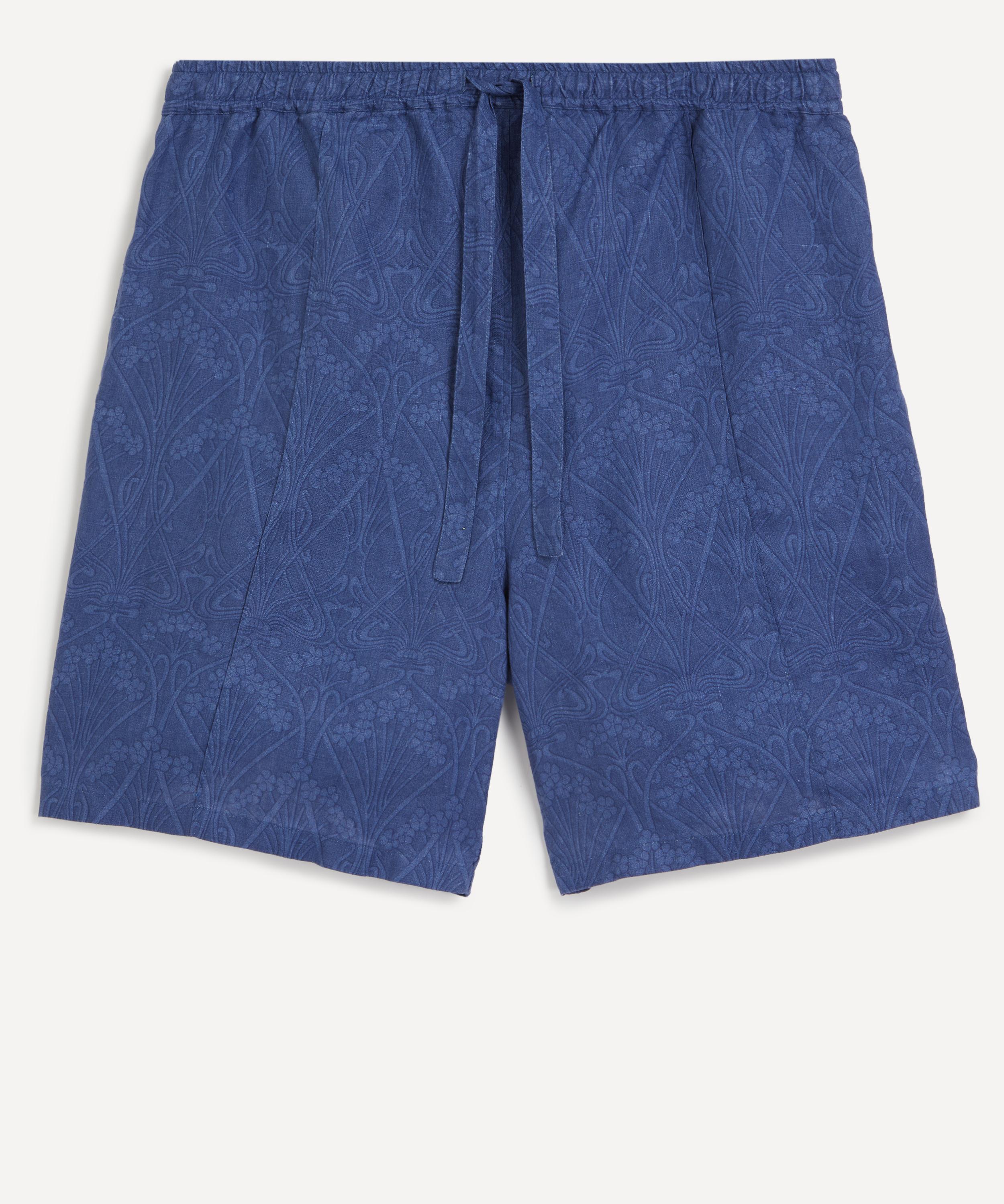 Liberty Mens Hemp Resort Shorts in Ianthe Shadow Small