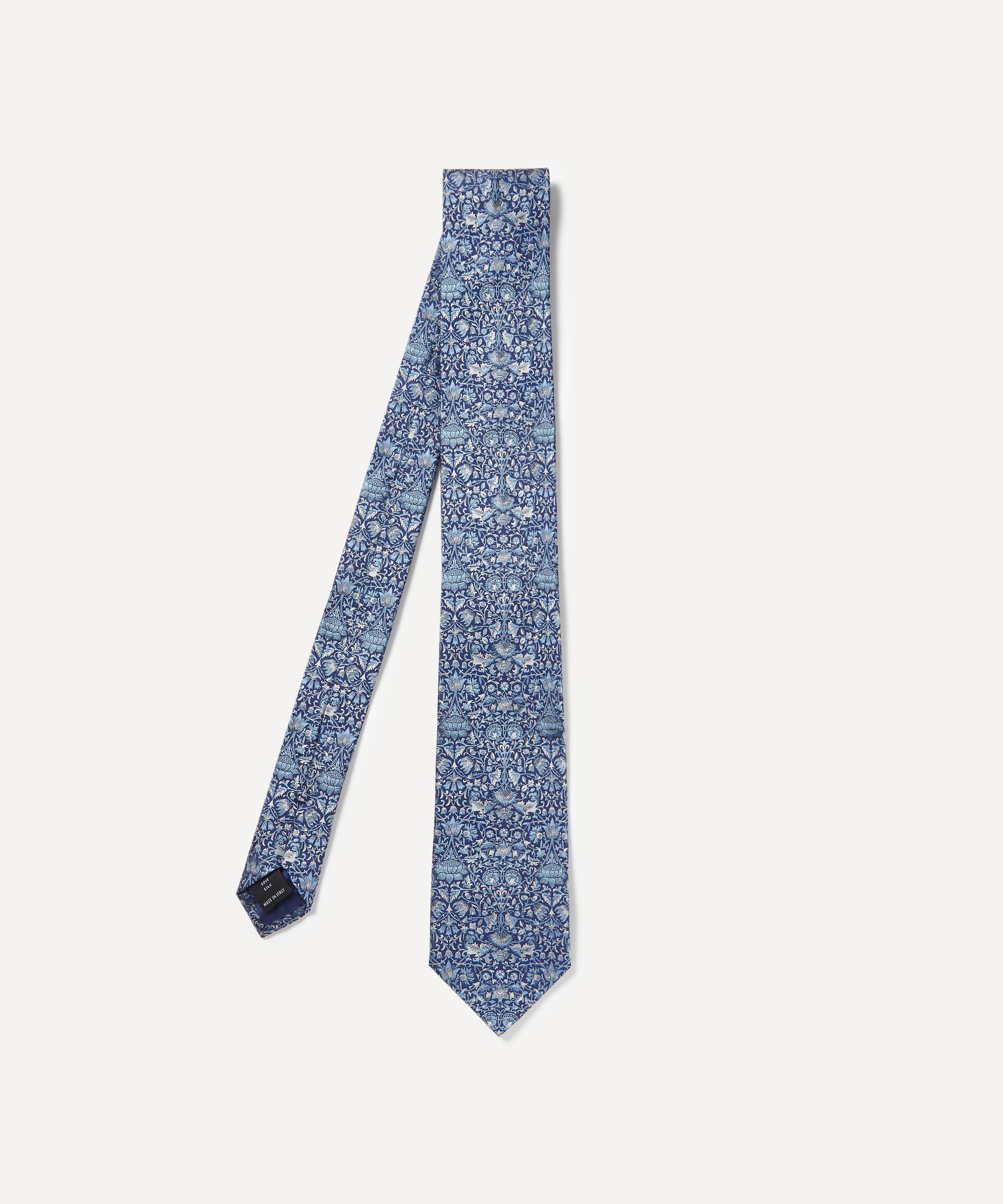 Liberty Mens Lodden Jacquard Silk Tie Blue