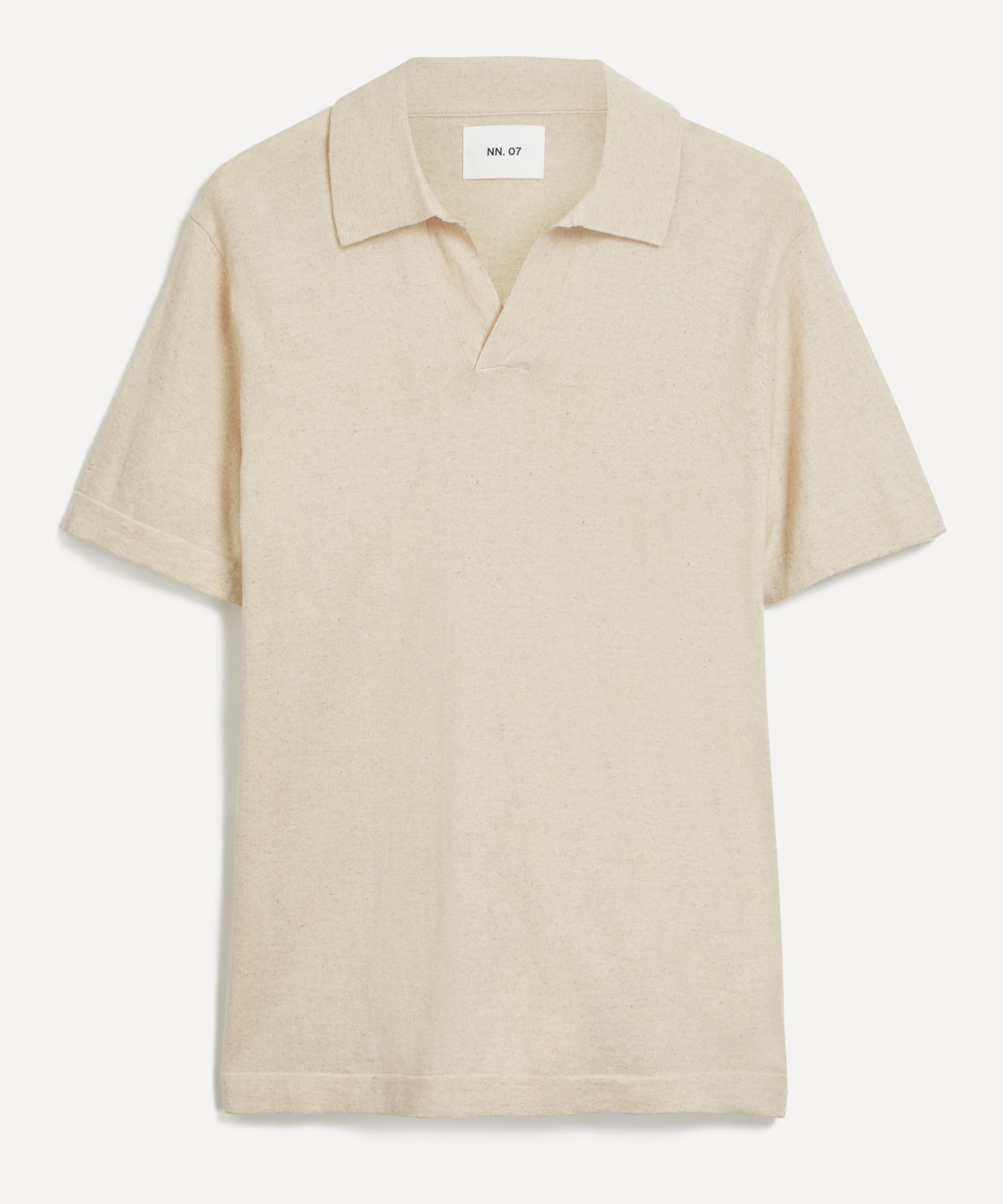 Nn07 Ryan Cotton And Linen-blend Polo Shirt In Oat