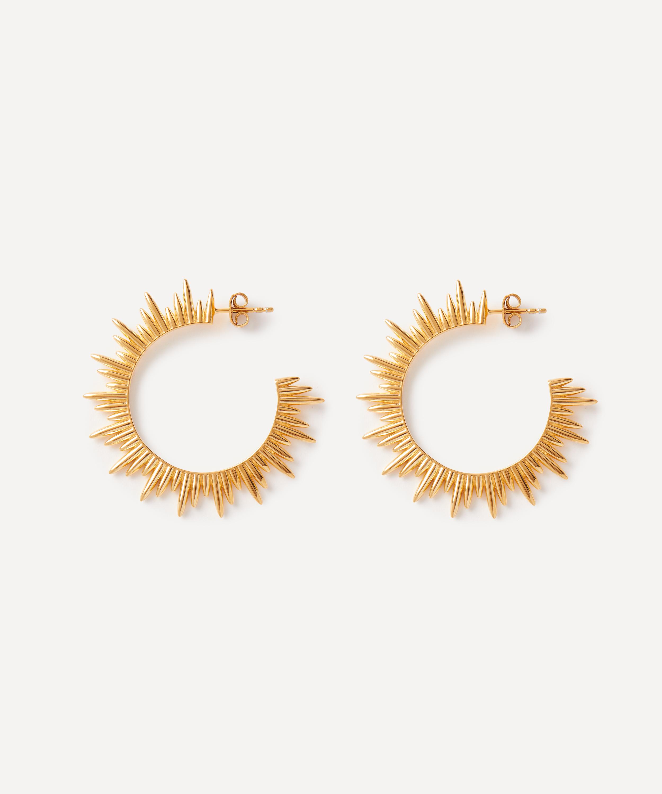 Rachel Jackson 22ct Gold-plated Electric Goddess Statement Hoop Earrings