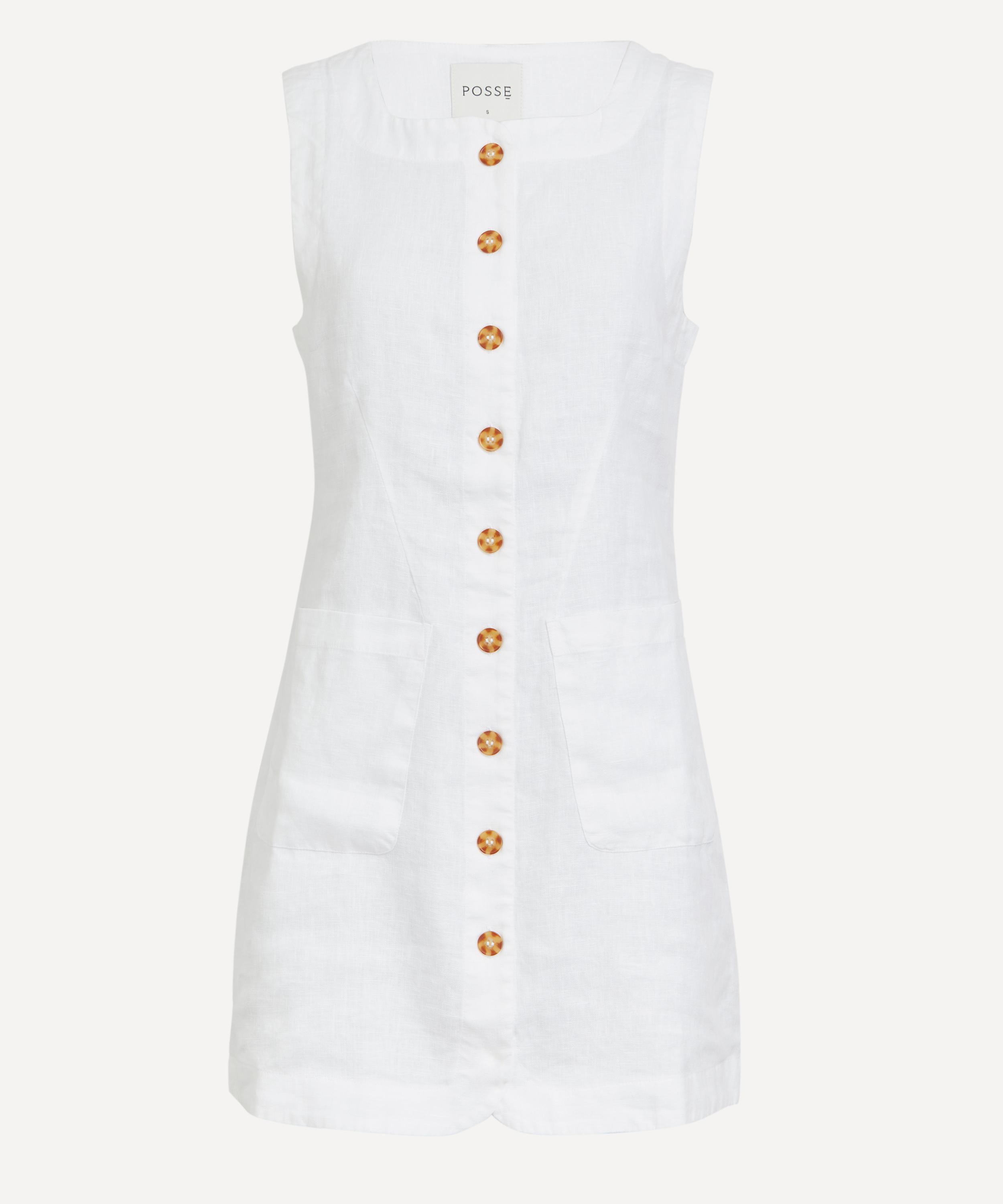 POSSE POSSE WOMEN'S EMMA BUTTON DOWN MINI DRESS 