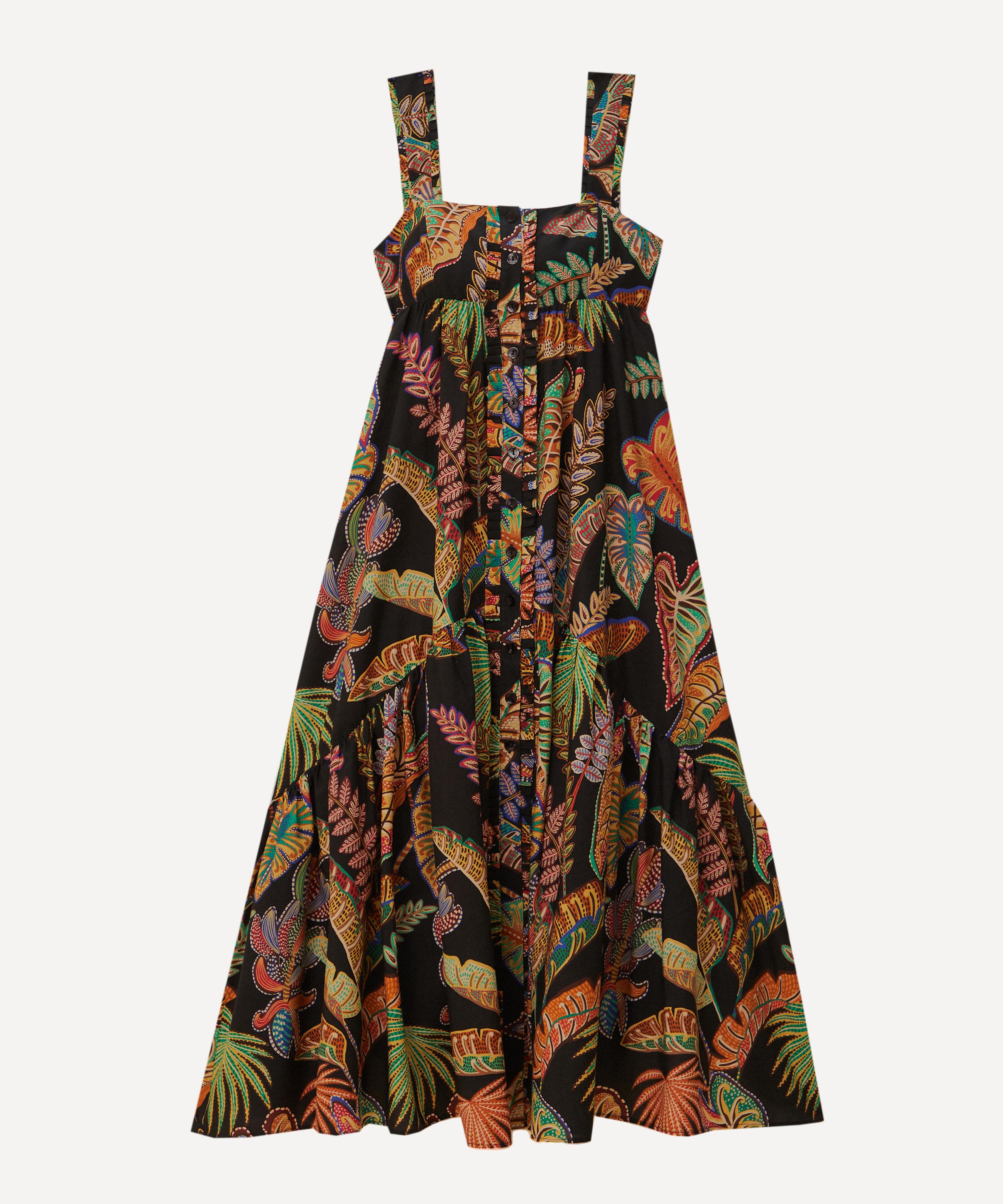 Farm Rio Women's Cool Foliage Sleeveless Maxi Dress