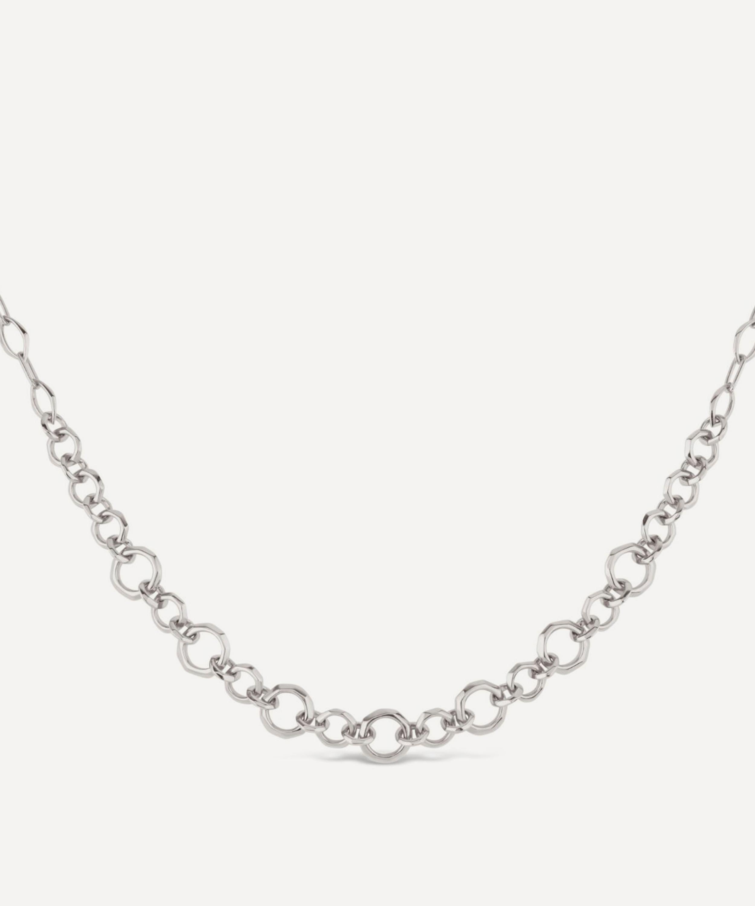 Dinny Hall Sterling Silver Thalassa Faceted Link Necklace