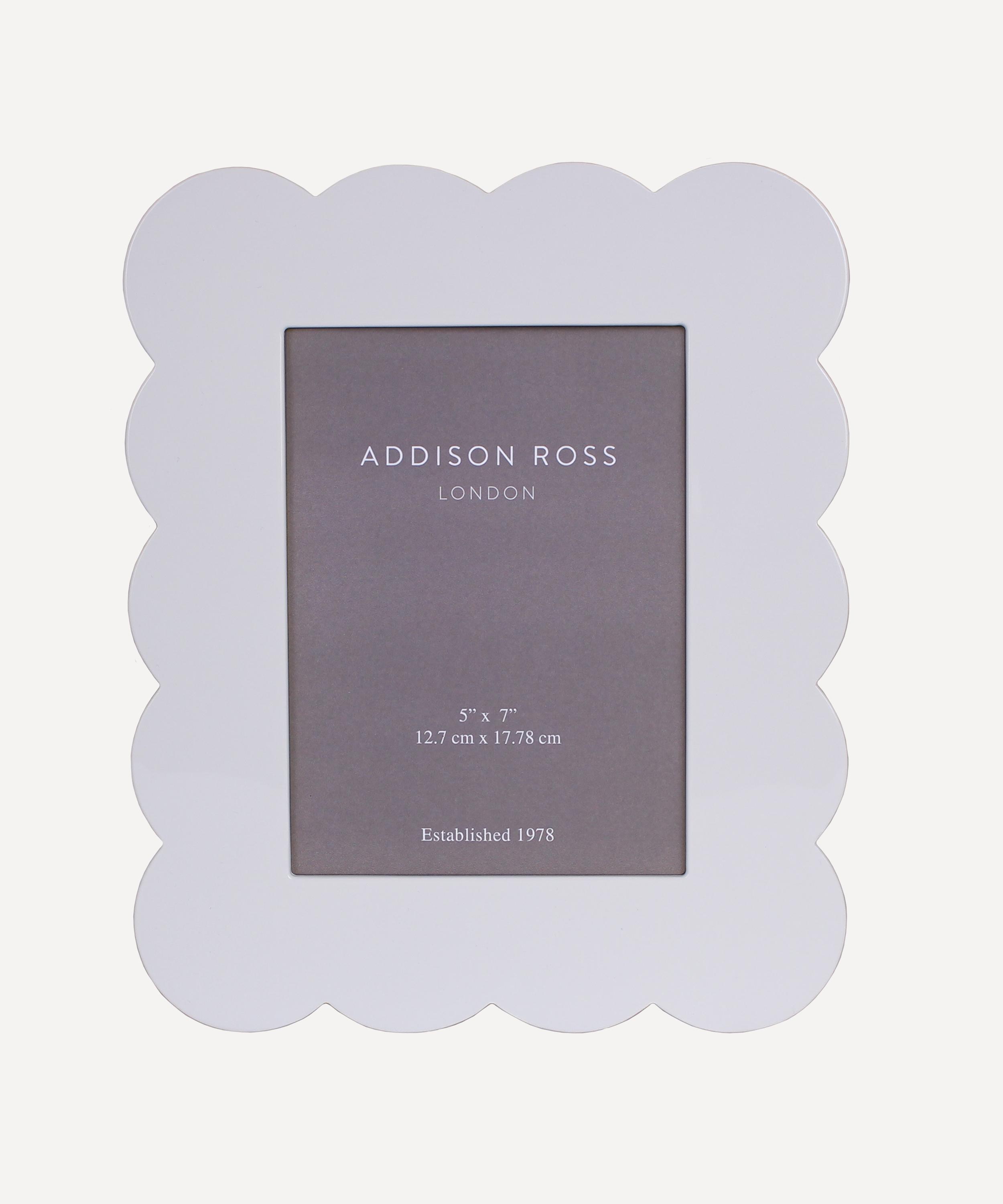 Addison Ross White Scalloped Lacquer 5x7' Photo Frame