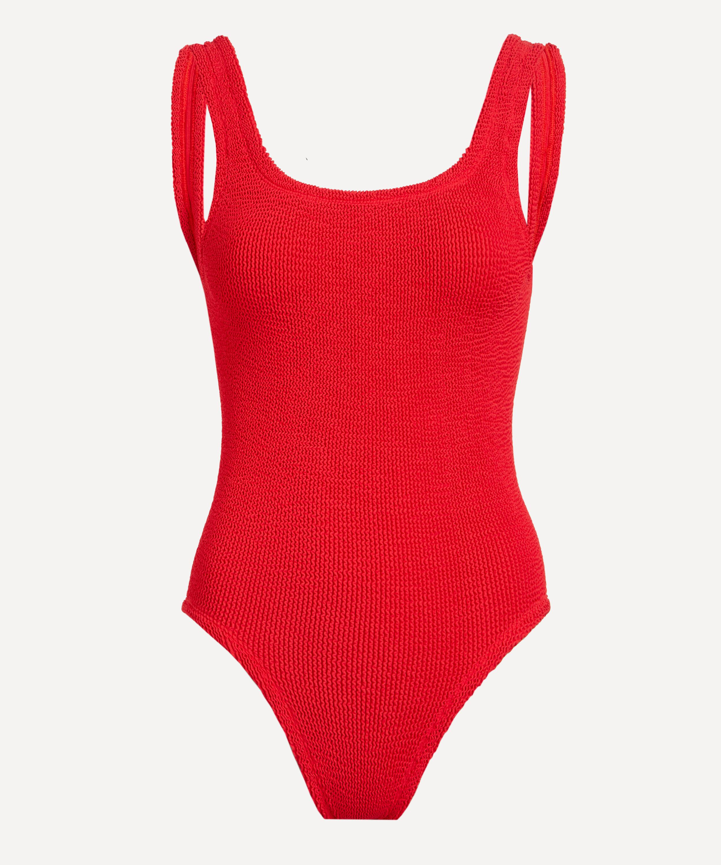 Shop Hunza G Women's Square Neck Crinkle Swimsuit