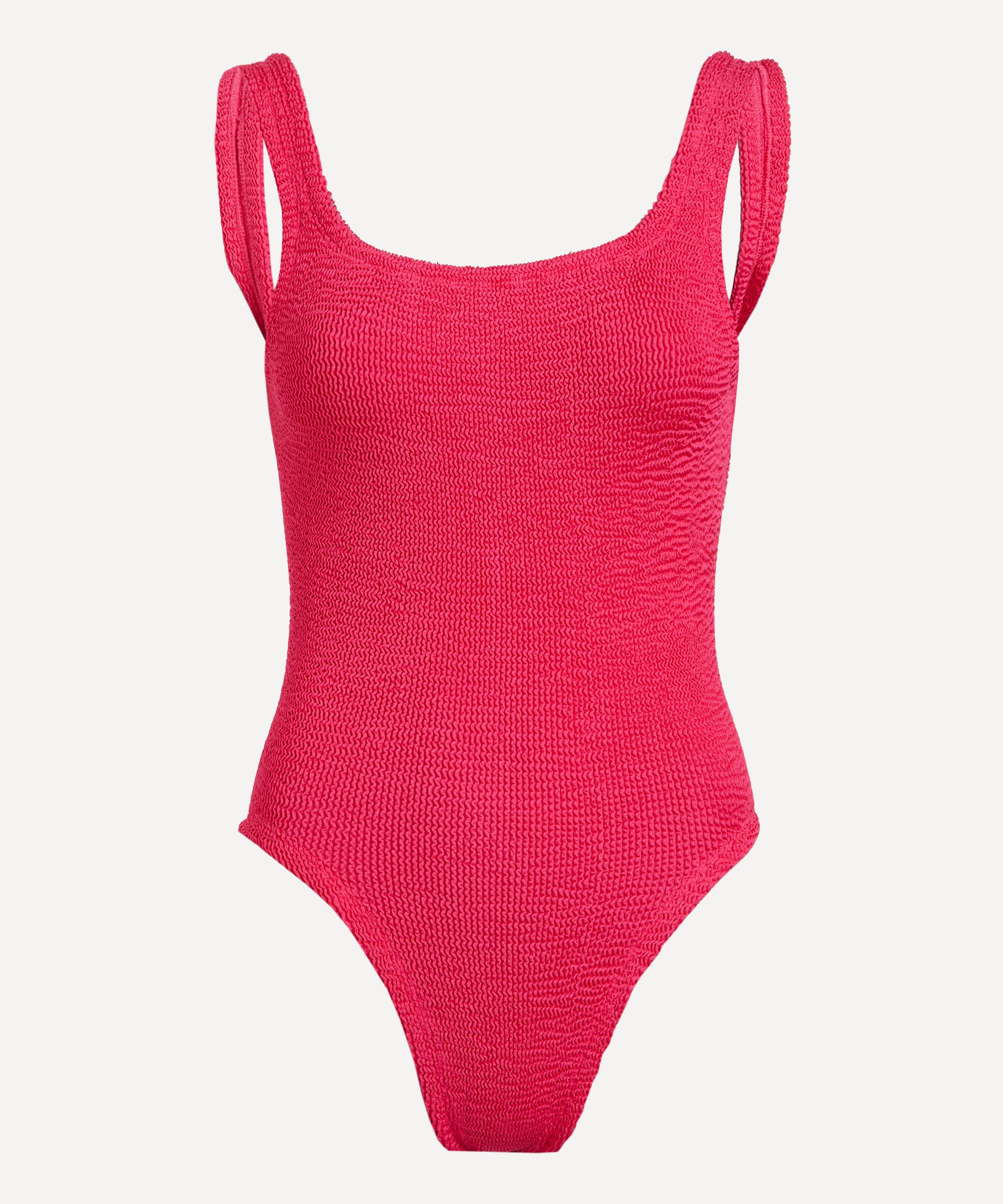 Shop Hunza G Women's Square Neck Crinkle Swimsuit