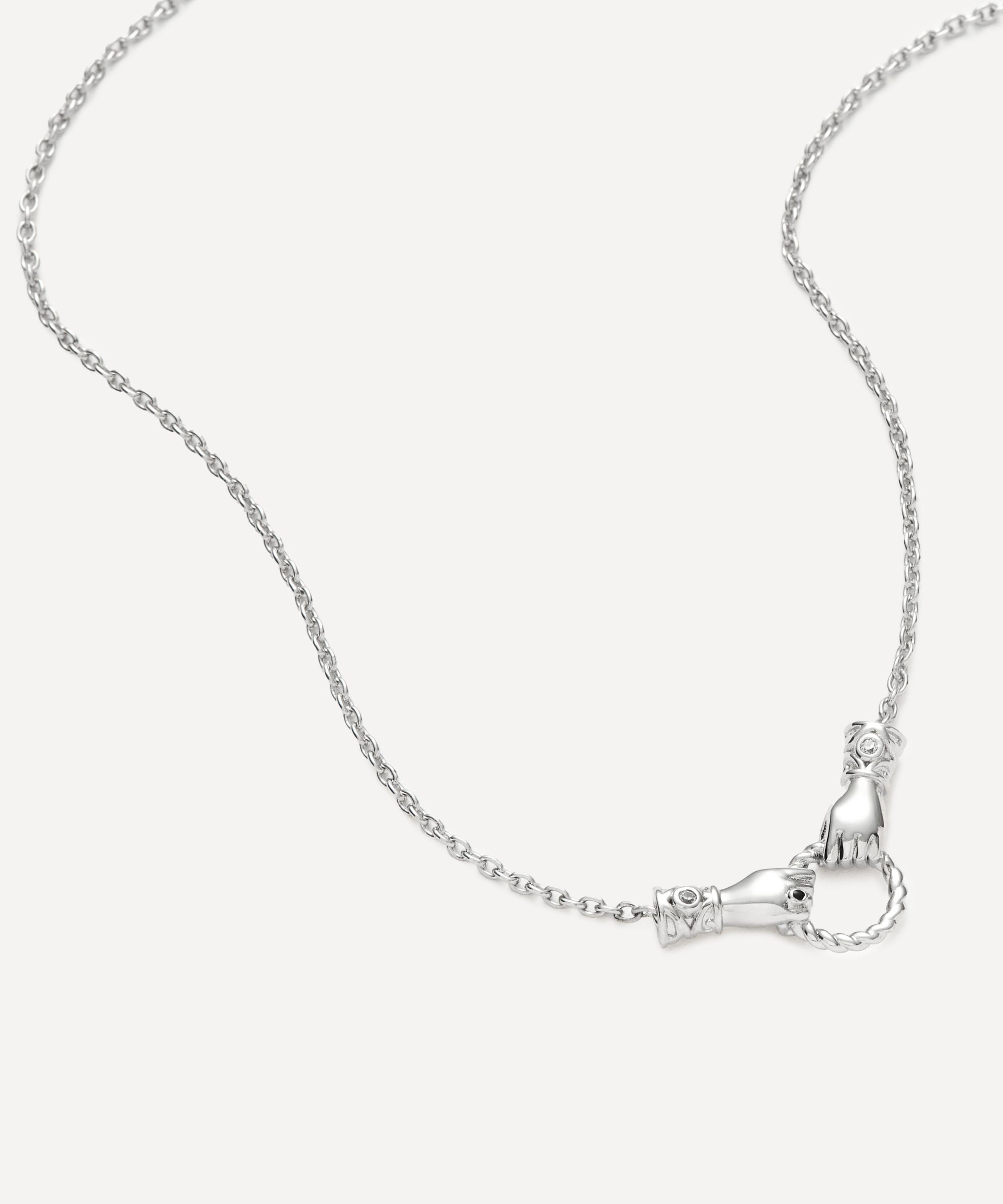 Missoma X Harris Reed Silver-plated In Good Hands Drop Pendant Necklace