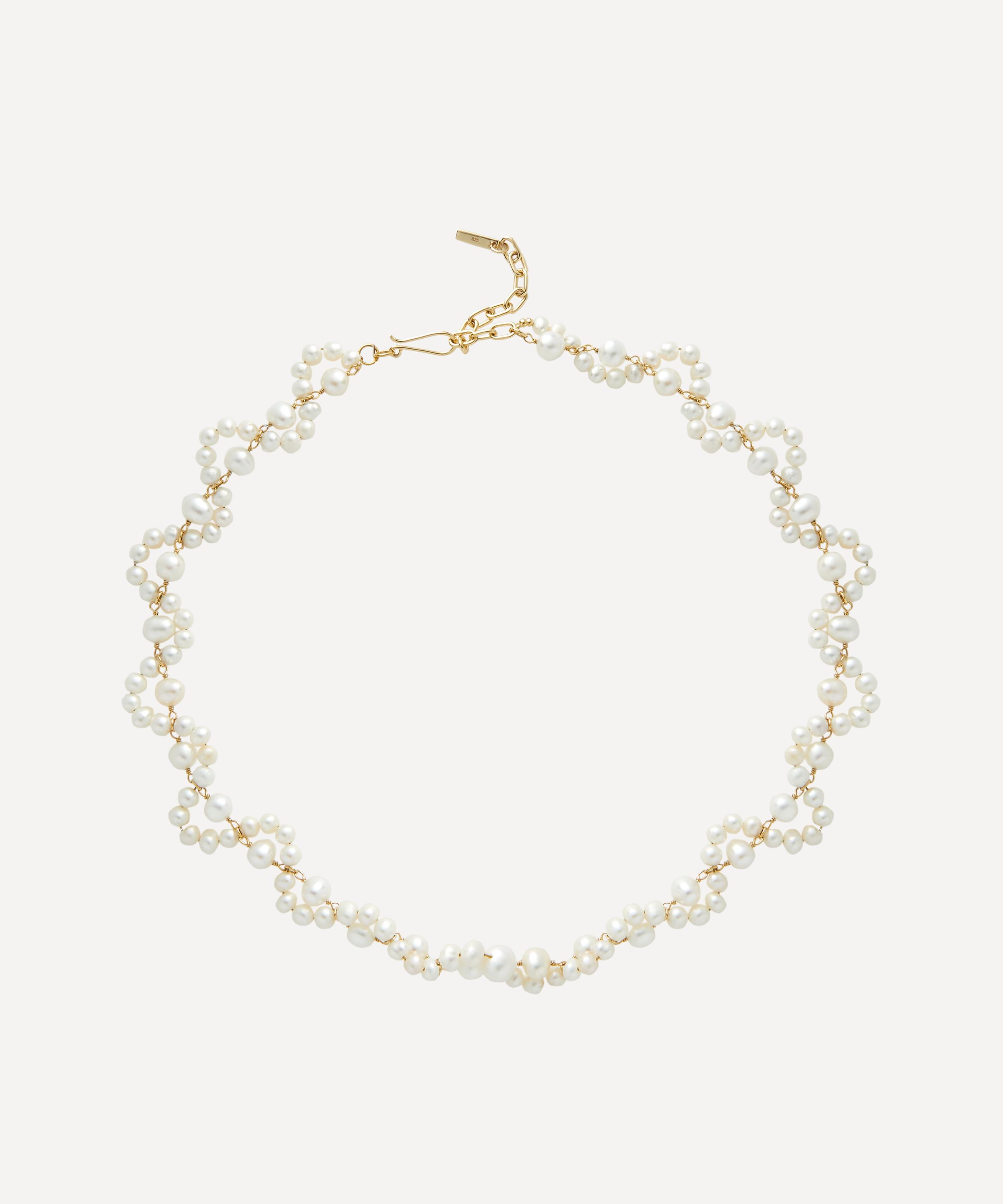 Shop Completedworks 18ct Gold-plated Vermeil Silver Tide Pearl Necklace