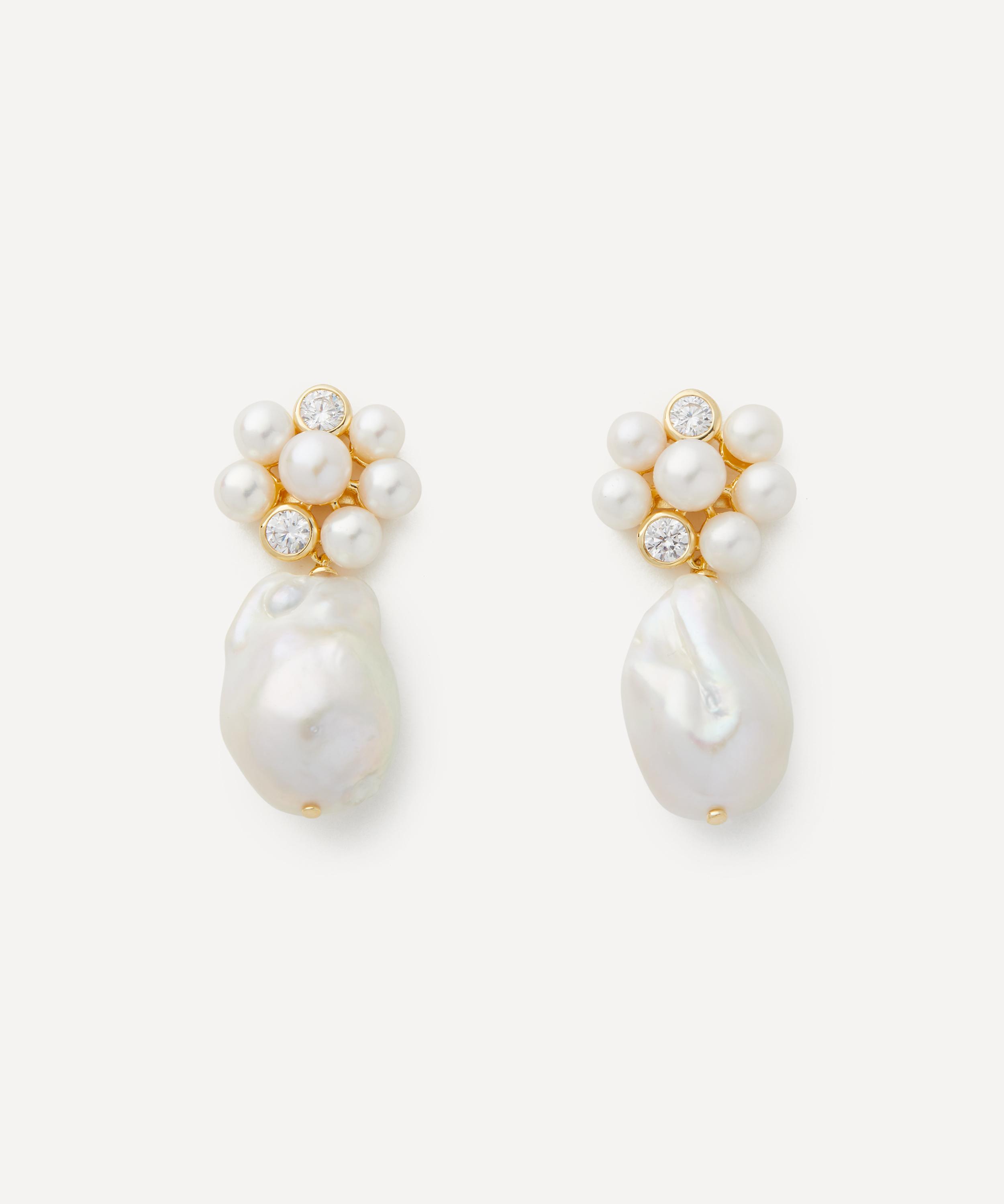 Completedworks 18ct Gold-plated Vermeil Silver Lightdrops Pearl Drop Earrings