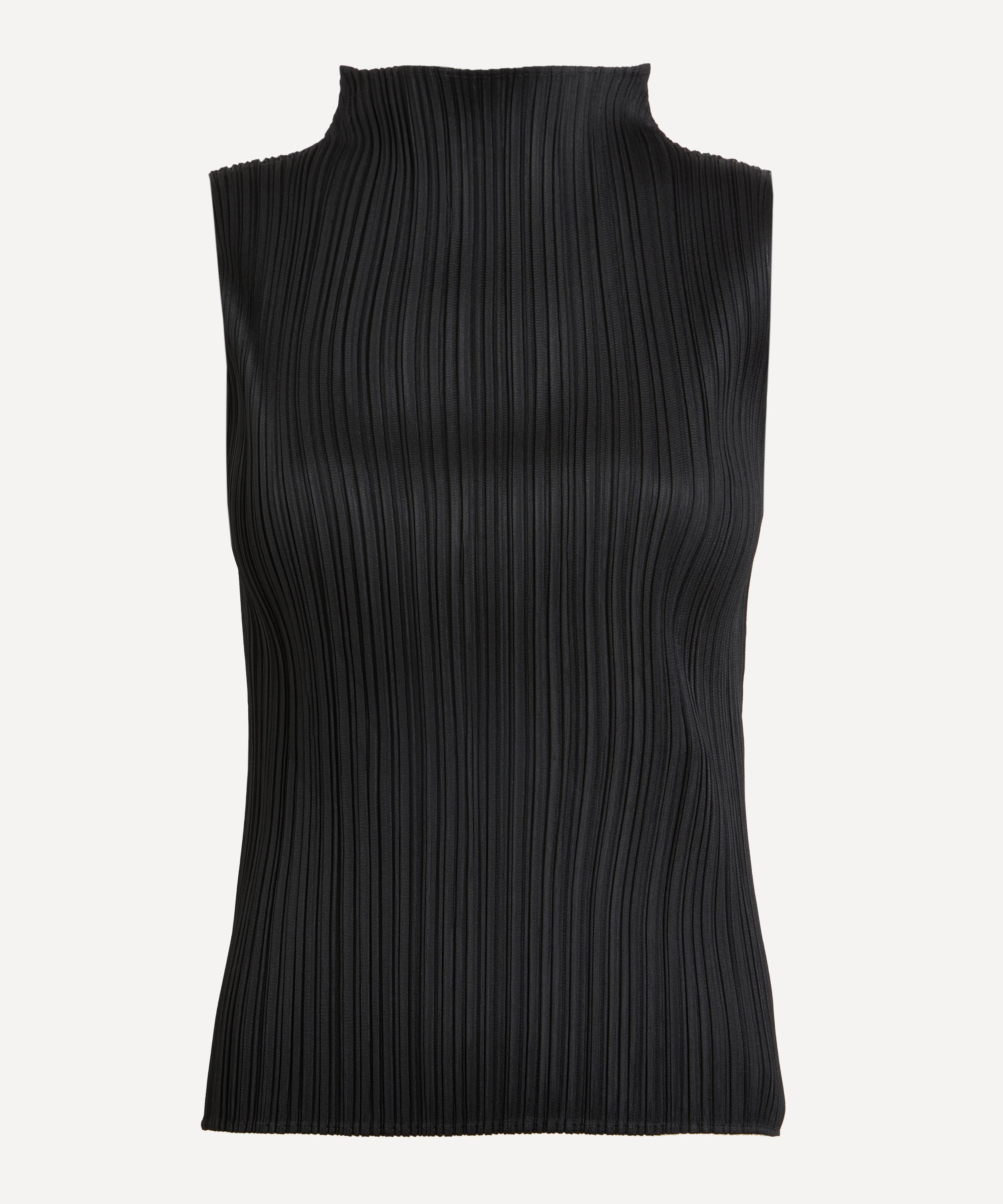 Issey Miyake Pleats Please  Women's Basics Pleated Roll Neck Vest