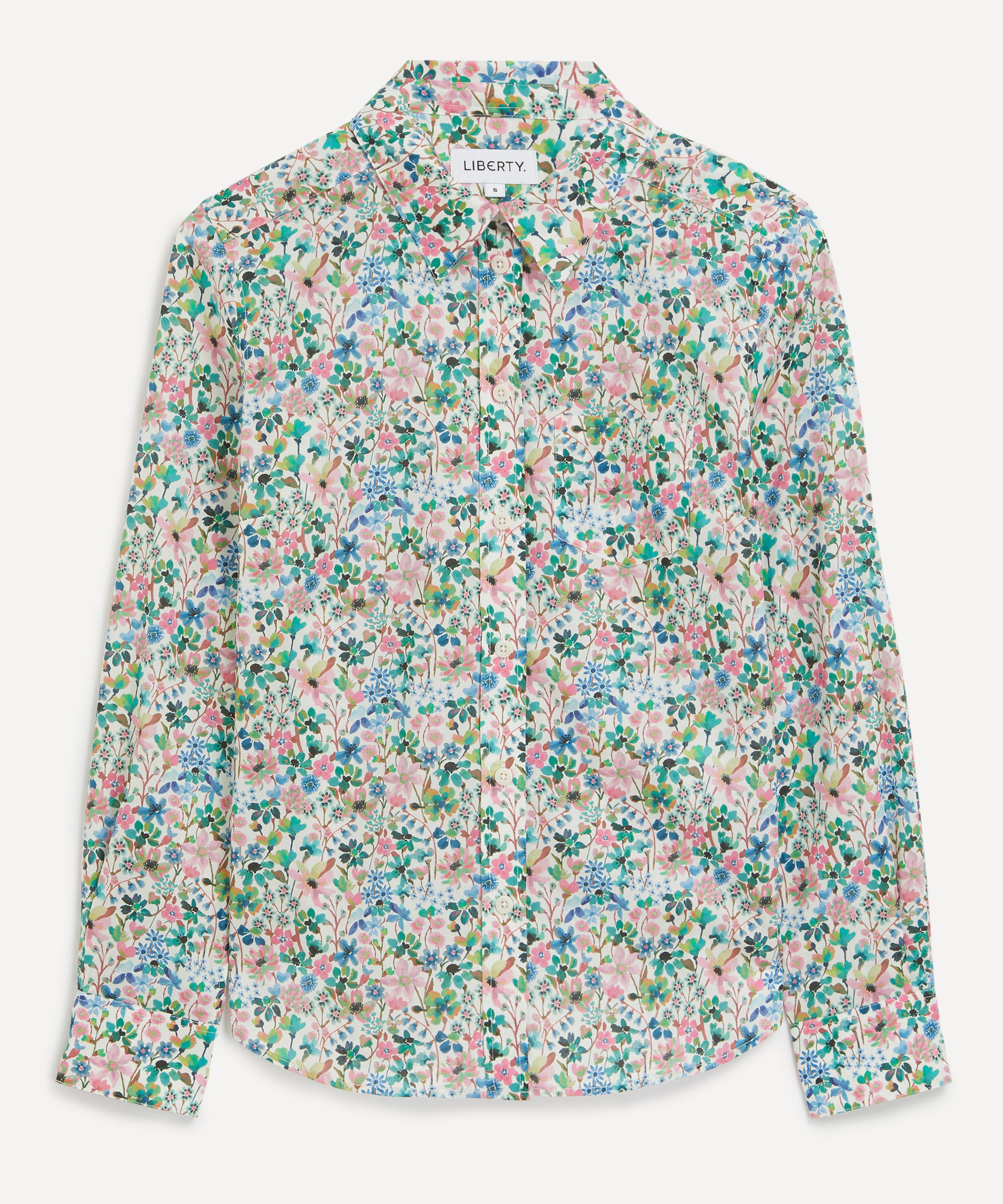 Shop Liberty Women's Dreams Of Summer Fitted Tana Lawn Cotton Shirt