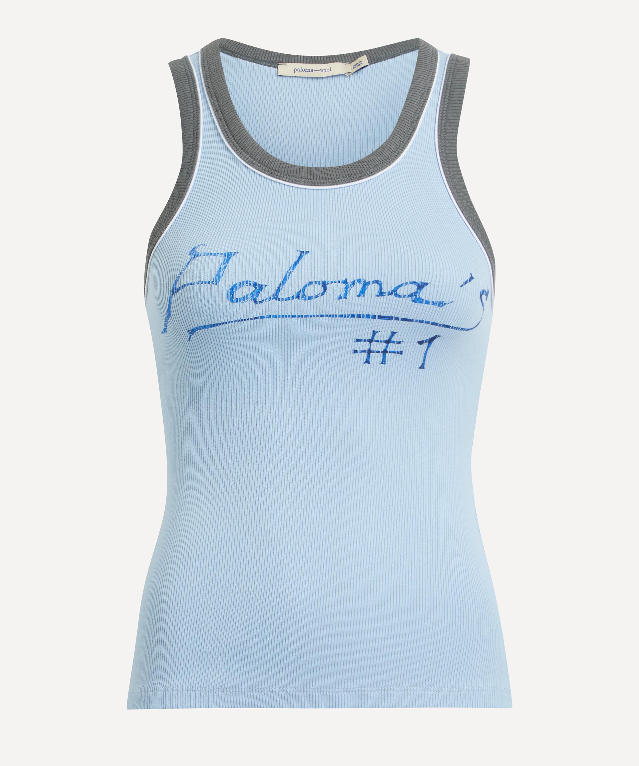 Paloma Wool Women's Paloma1 Logo Tank Top Blue Small