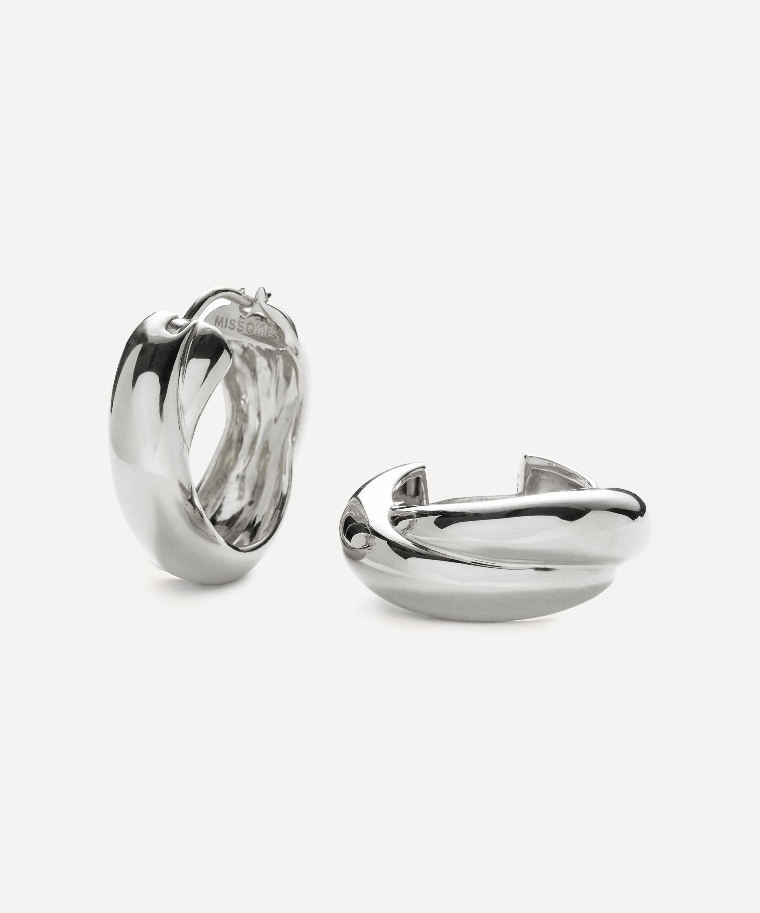 Missoma X Lucy Williams Silver-plated Chunky Medium Entwine Hoop Earrings