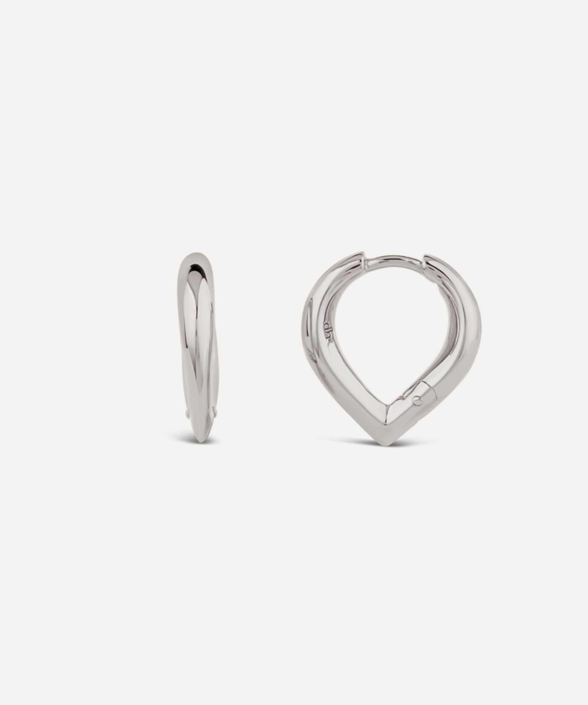 Dinny Hall Sterling Silver Sunbeam Small Point Hoop Earrings Luxury