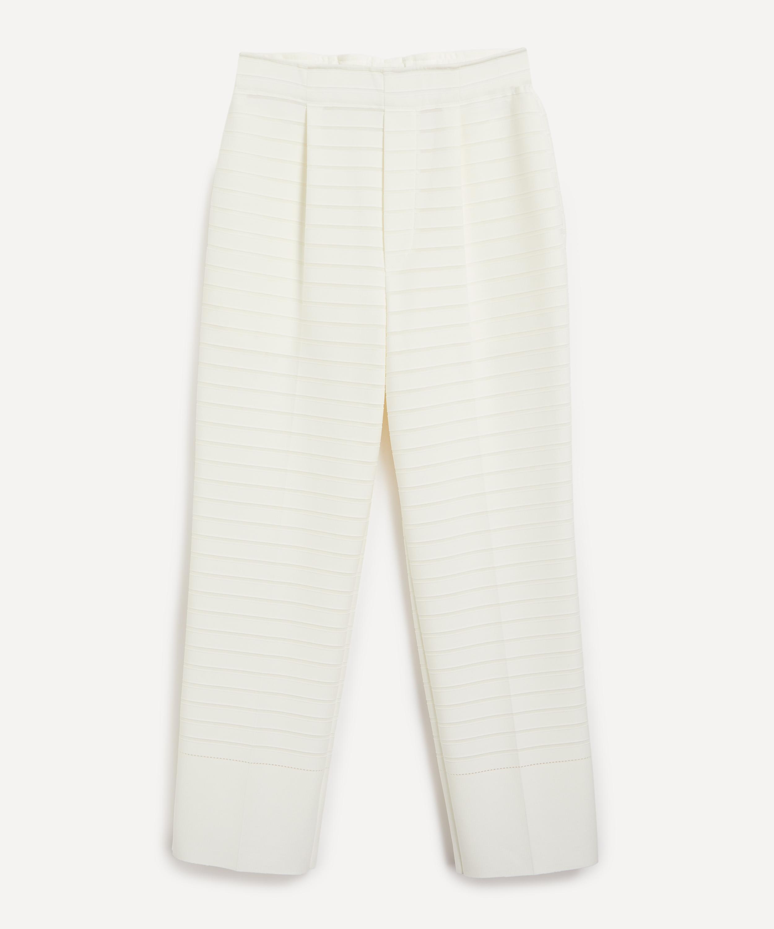 Shop Issey Miyake Women's Horizontal Wide Stripe Knit Trousers