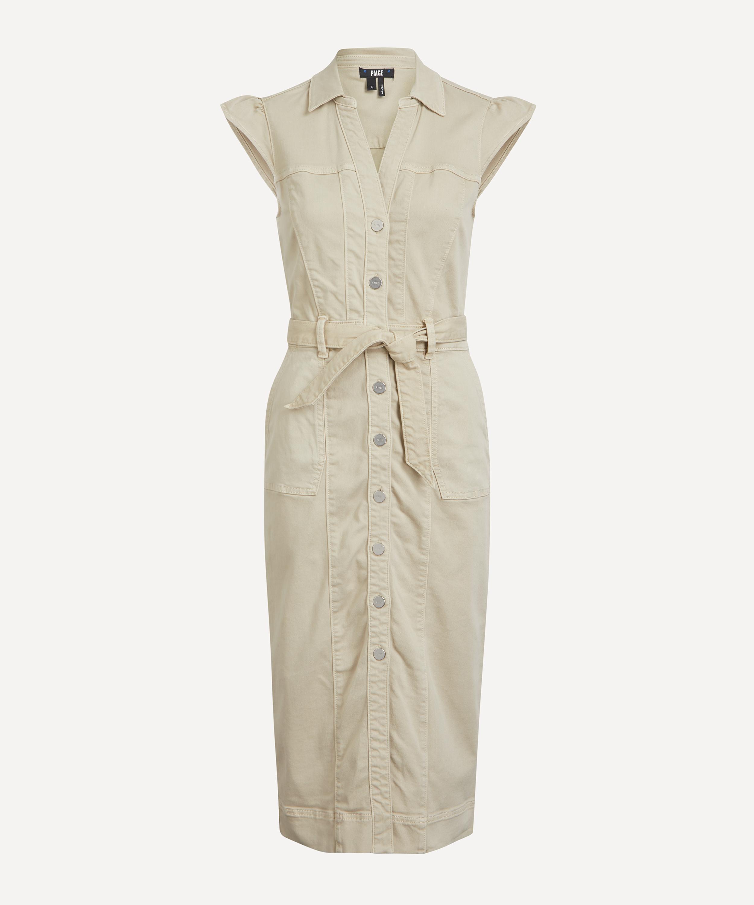 PAIGE PAIGE WOMEN'S JAXSYN TWILL MIDI DRESS 