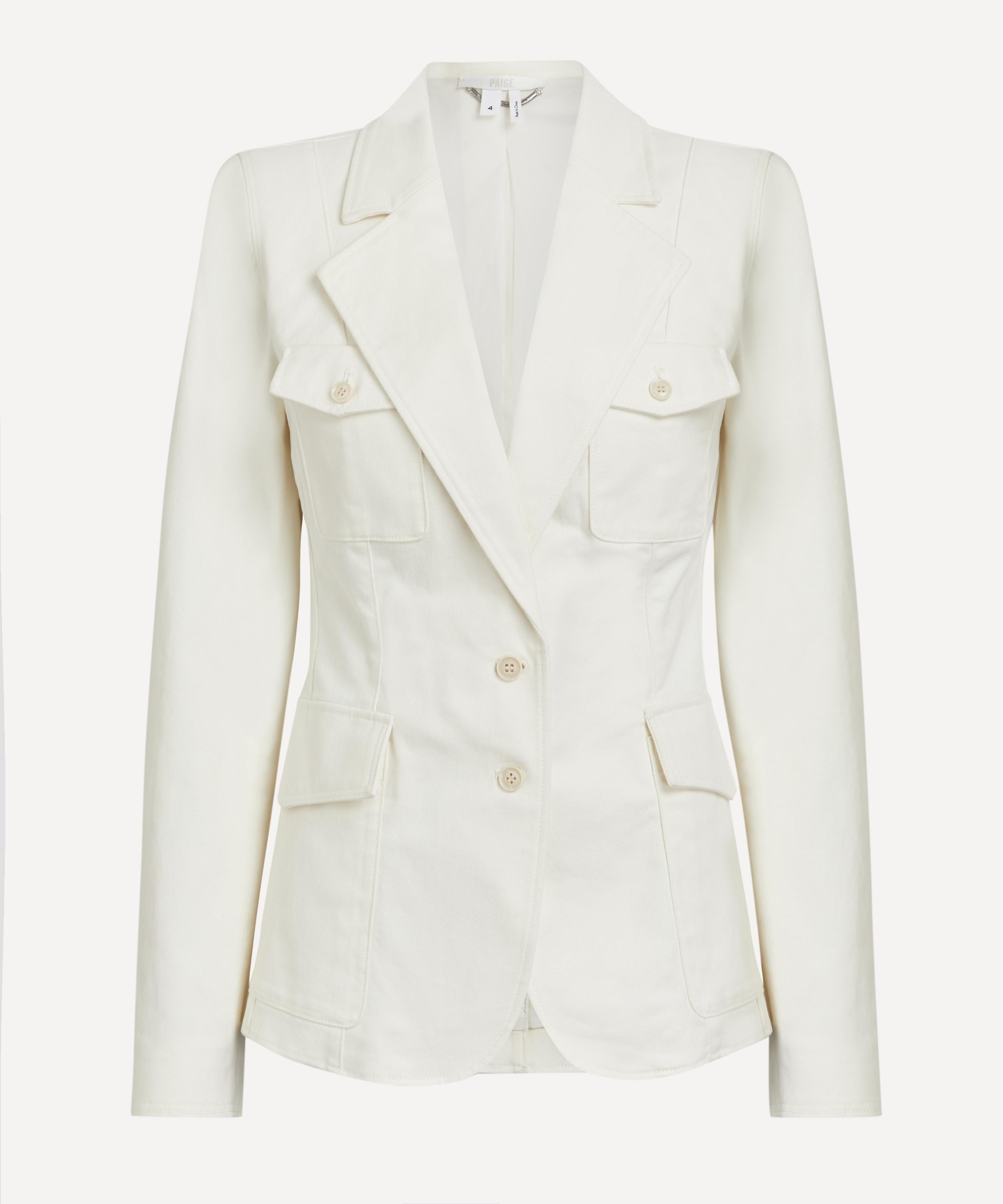 Paige Women's Romona Denim Blazer Pale Ivory 12