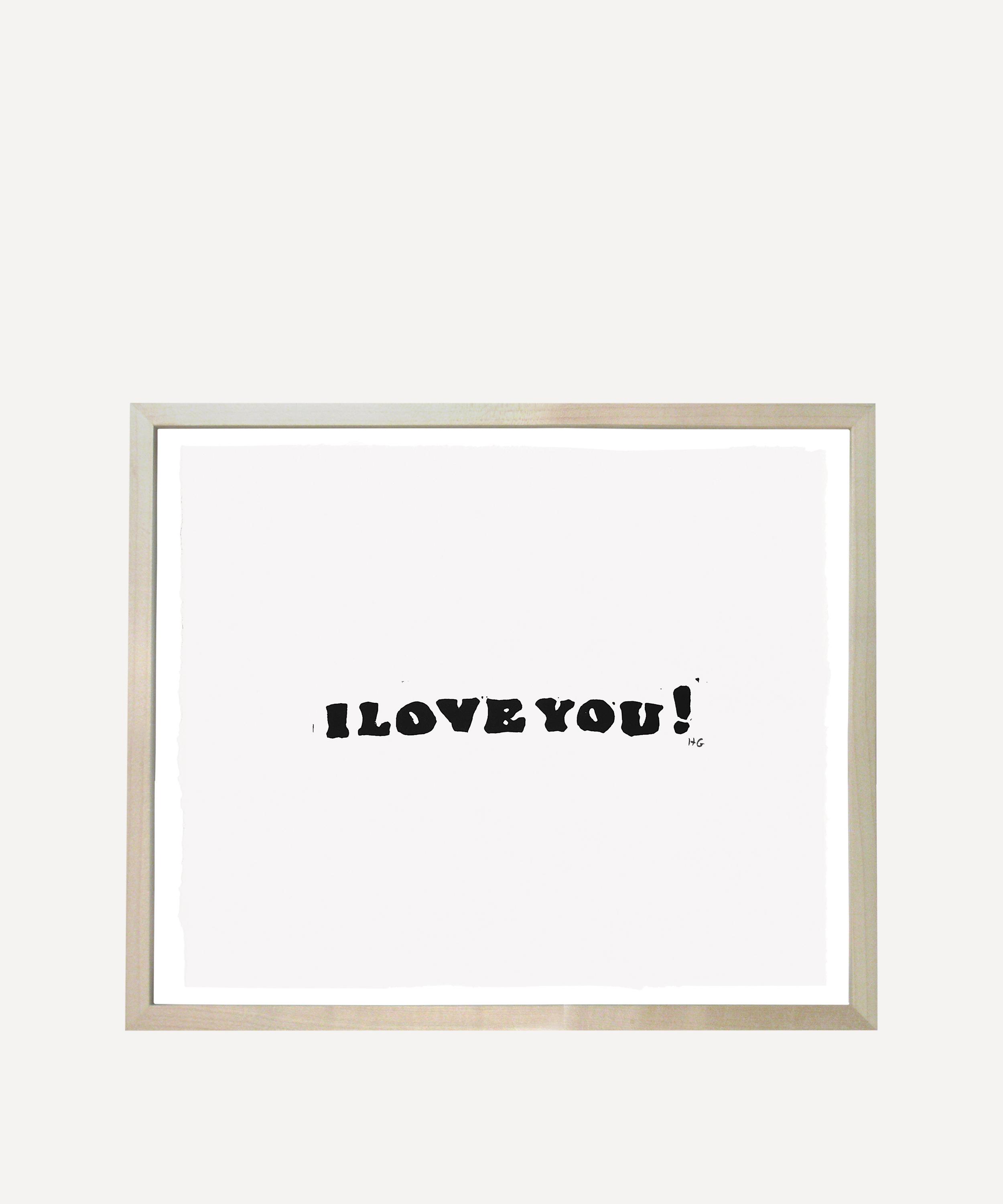John Derian Hugo Guinness I Love You Unframed Print