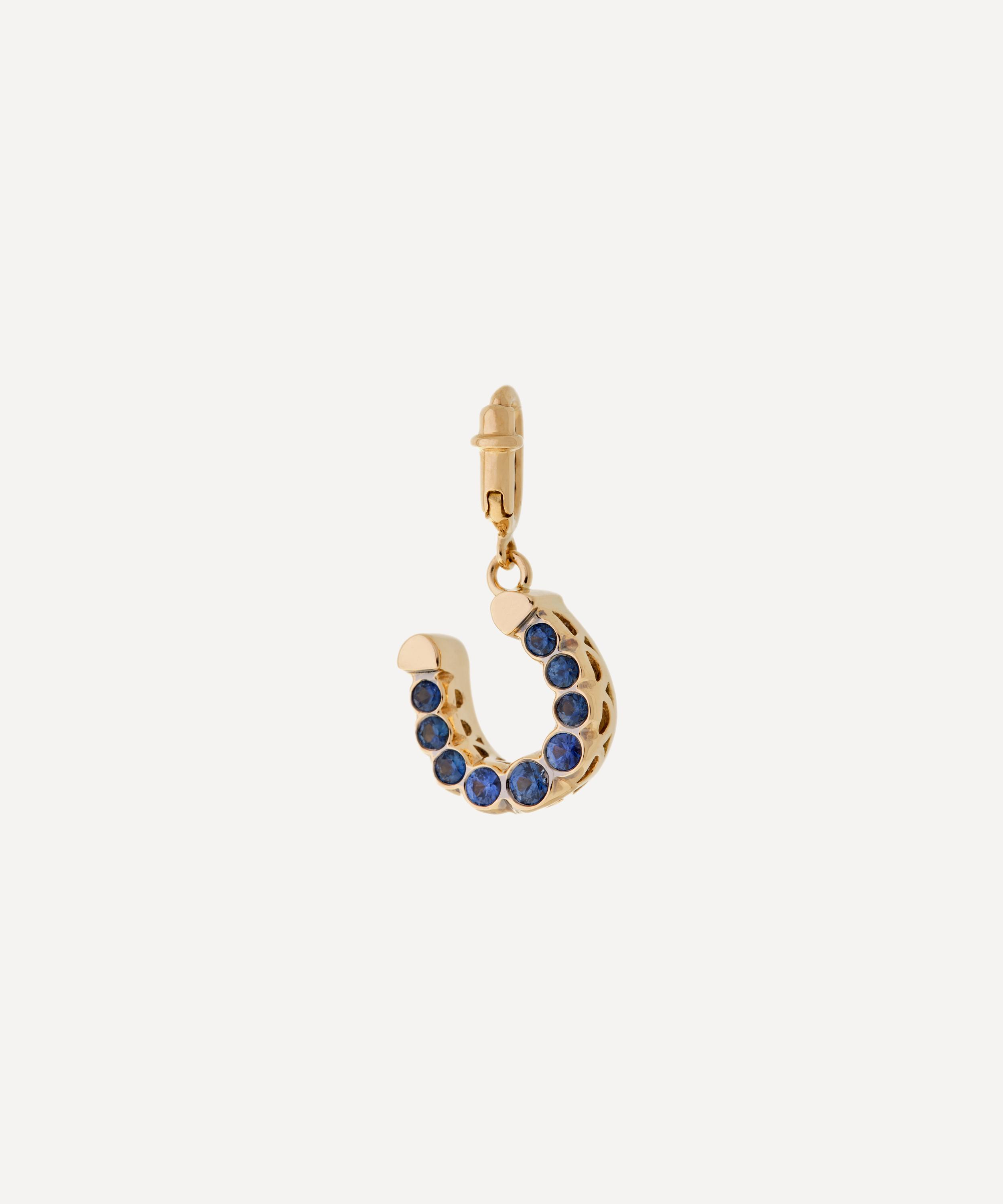 Selim Mouzannar Gold Fortune Blue Sapphire Charm