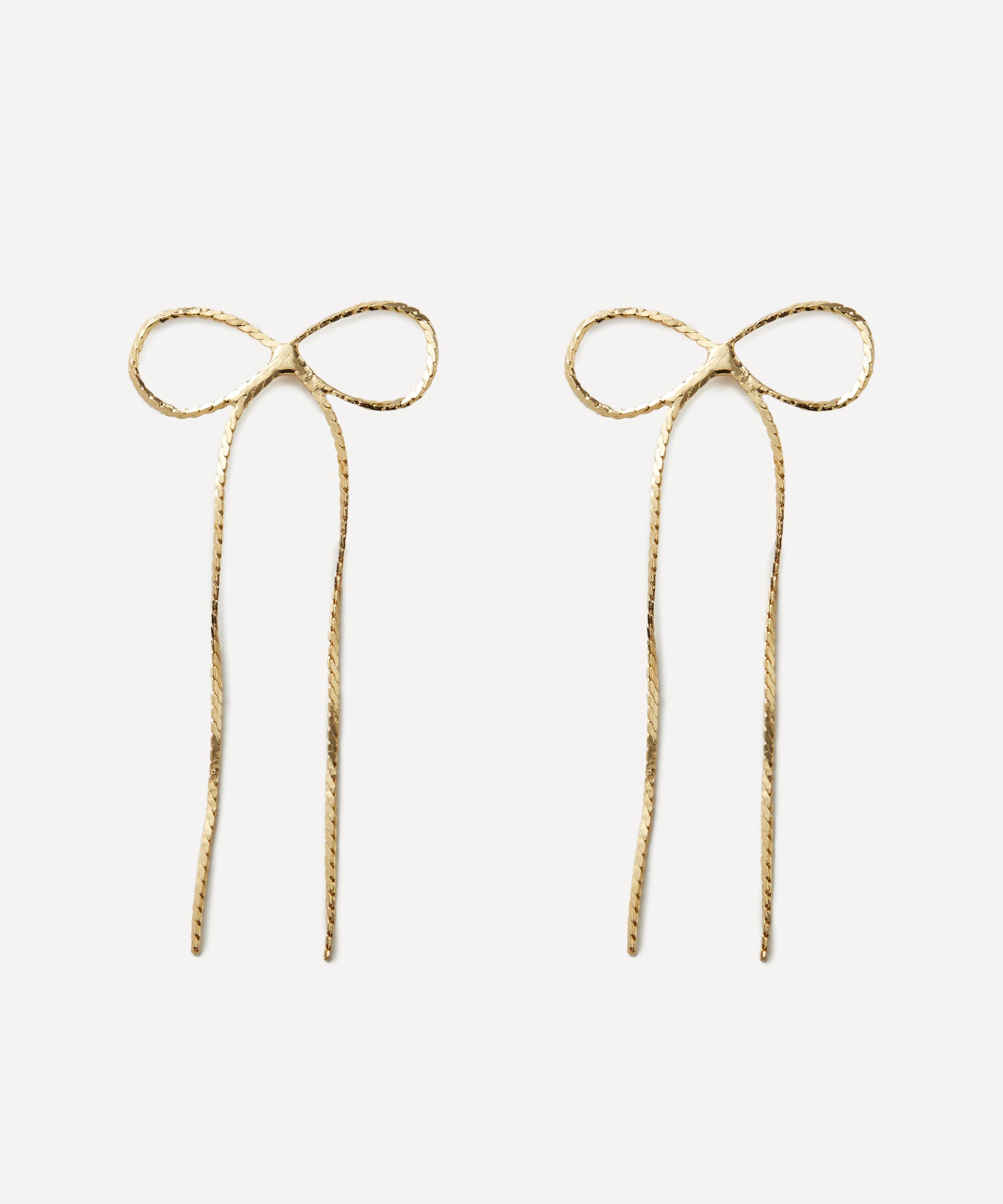 Shashi 14ct Gold-plated Kate Stud Earrings